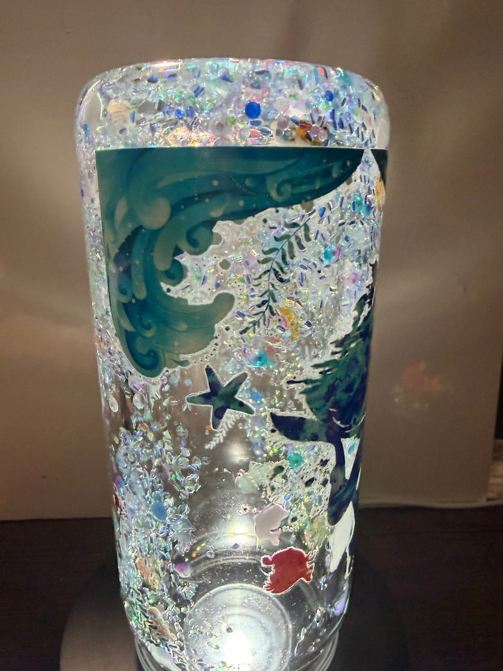 20OZ LIBBY ACRYLIC - LITTLE MERMAID DUEL LAVA WITH DECO LID