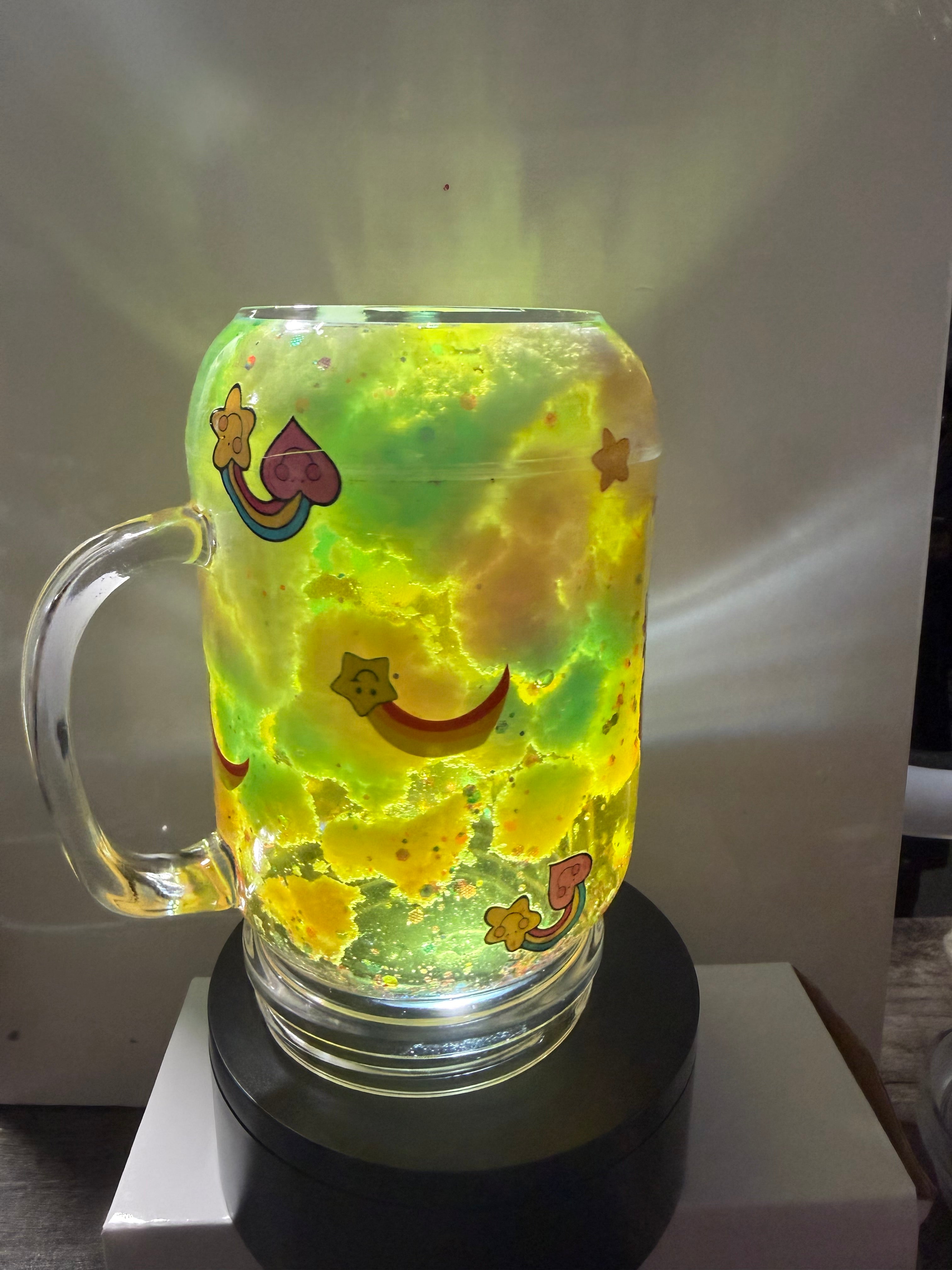 20OZ MASON ACRYLIC - CAREBEARS CLOUD CUP  - WITH DECO LID