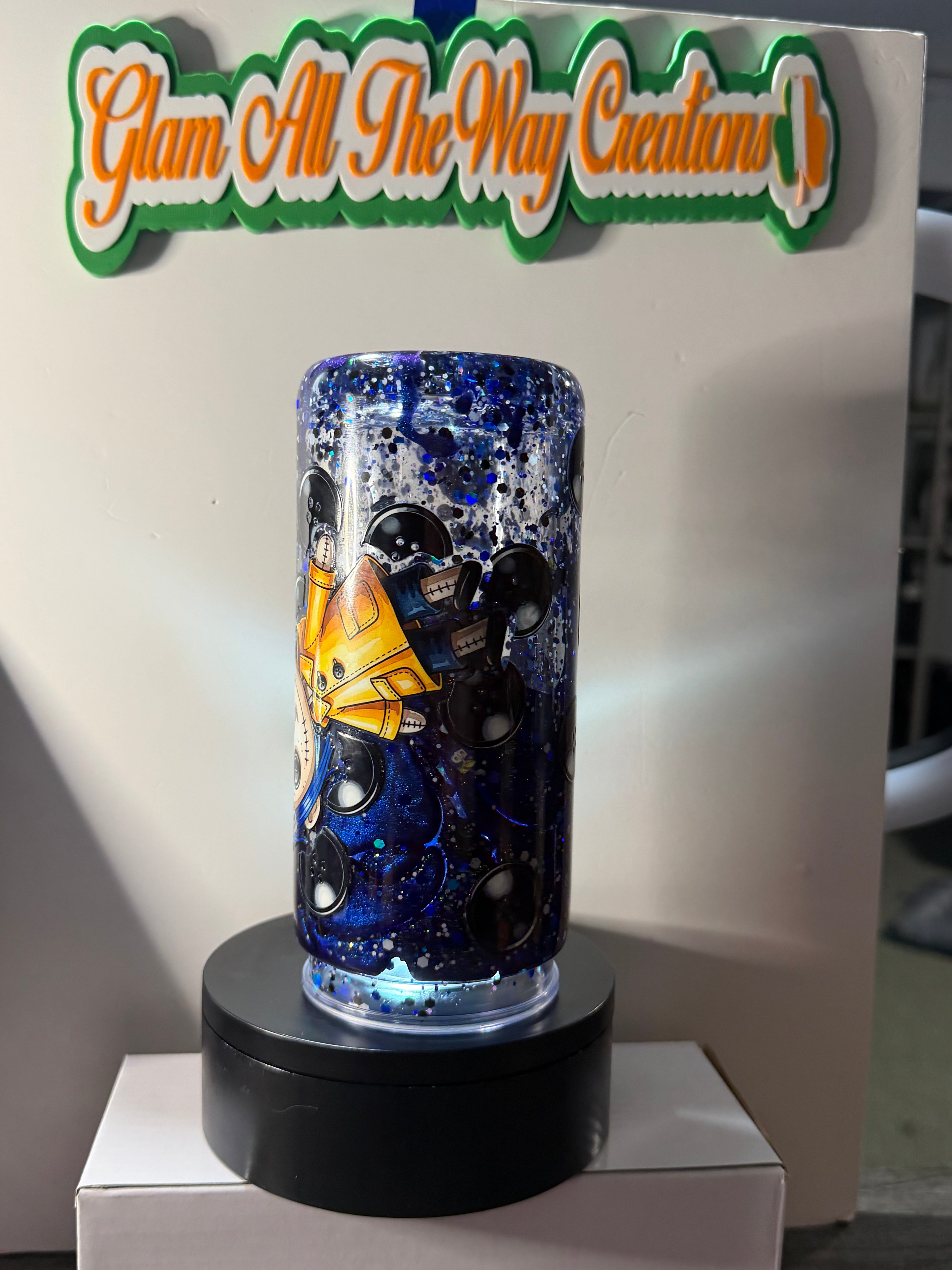 20OZ LIBBY ACRYLIC - NAVY OIL SLICK - CORALINE - DECO LID