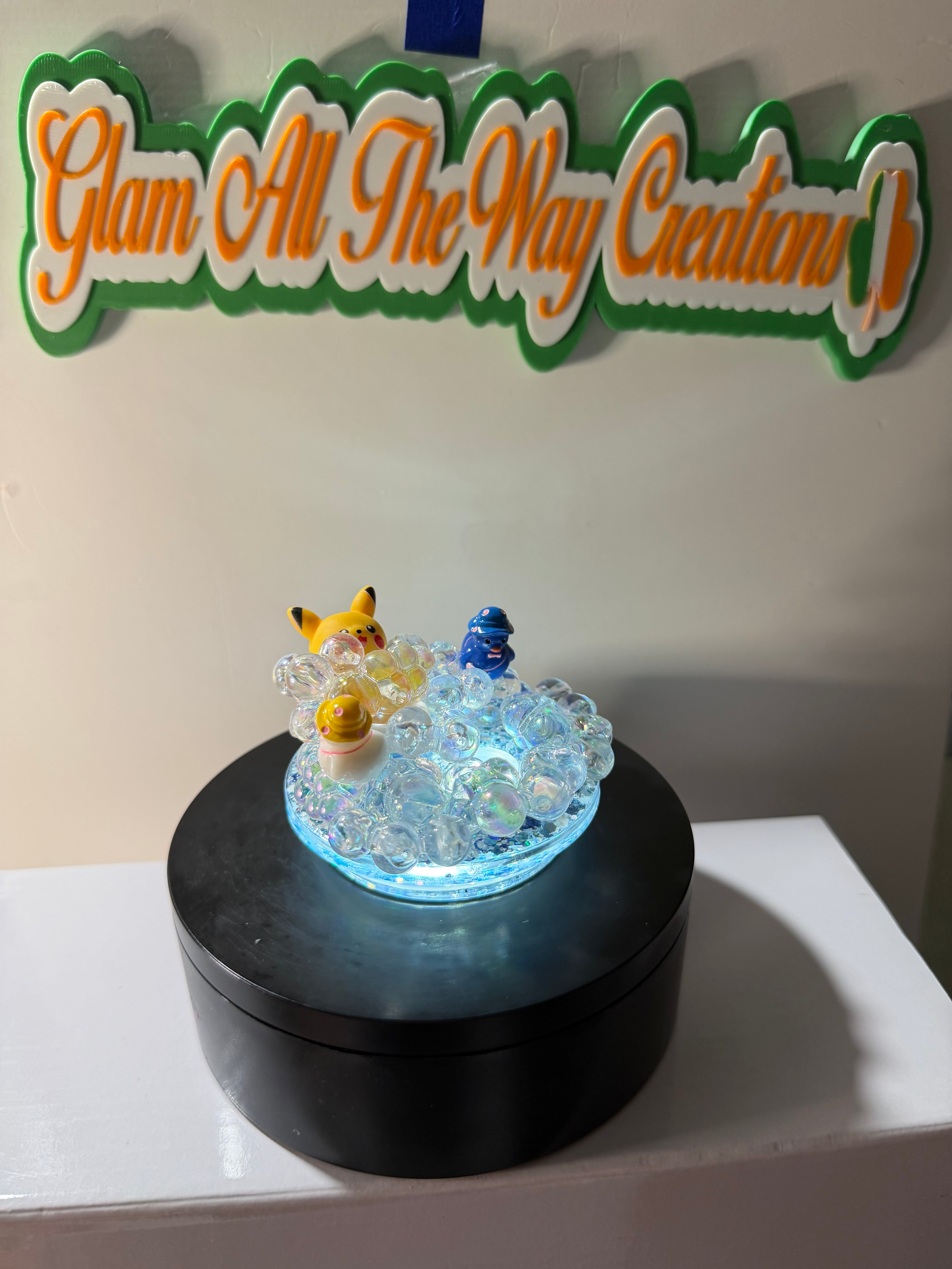 20OZ ACRYLIC HANDLED -  SLOW DUEL LAVA - PIKACHU BUBBLE BATH - DECO LID