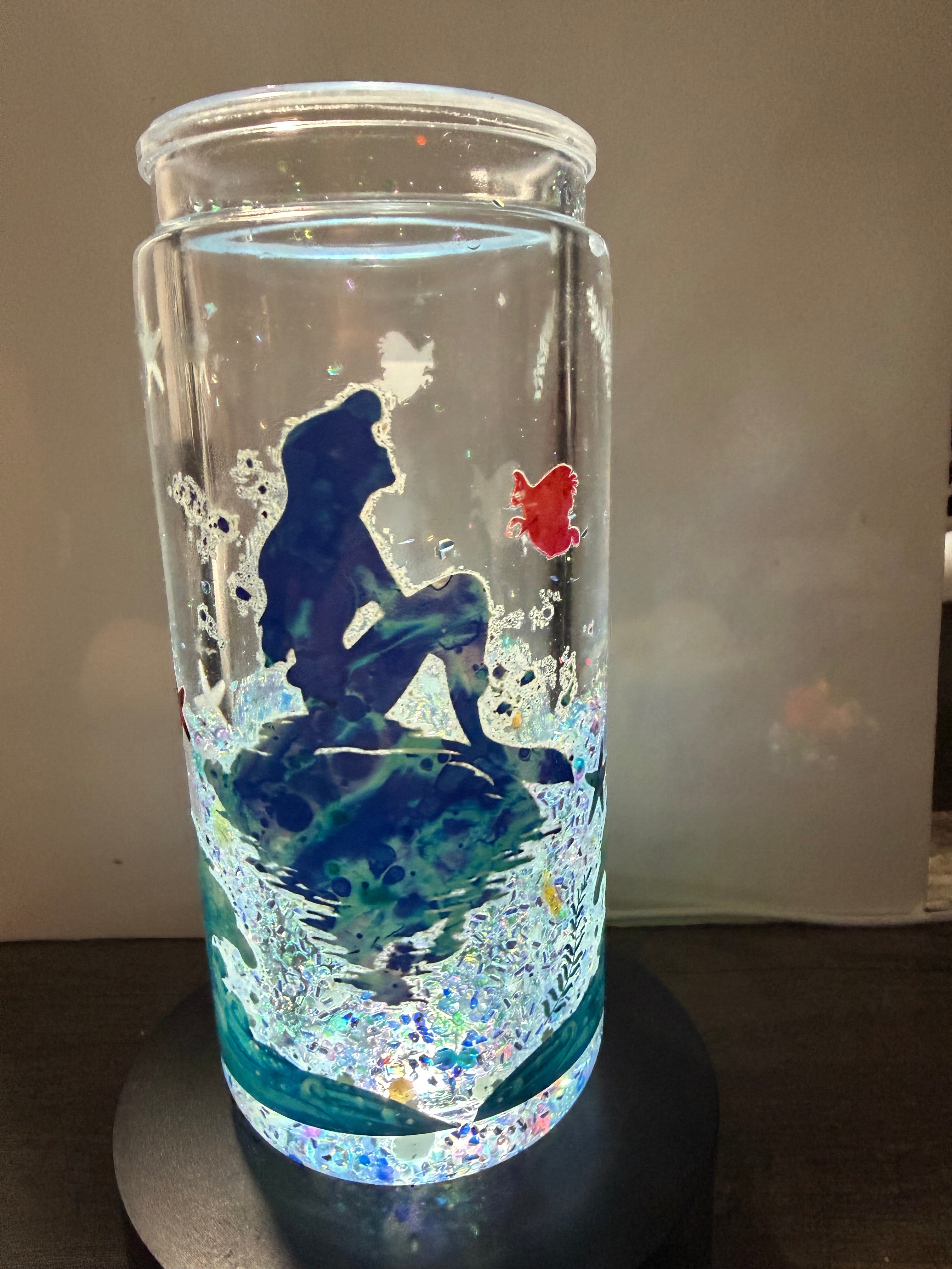 20OZ LIBBY ACRYLIC - LITTLE MERMAID DUEL LAVA WITH DECO LID