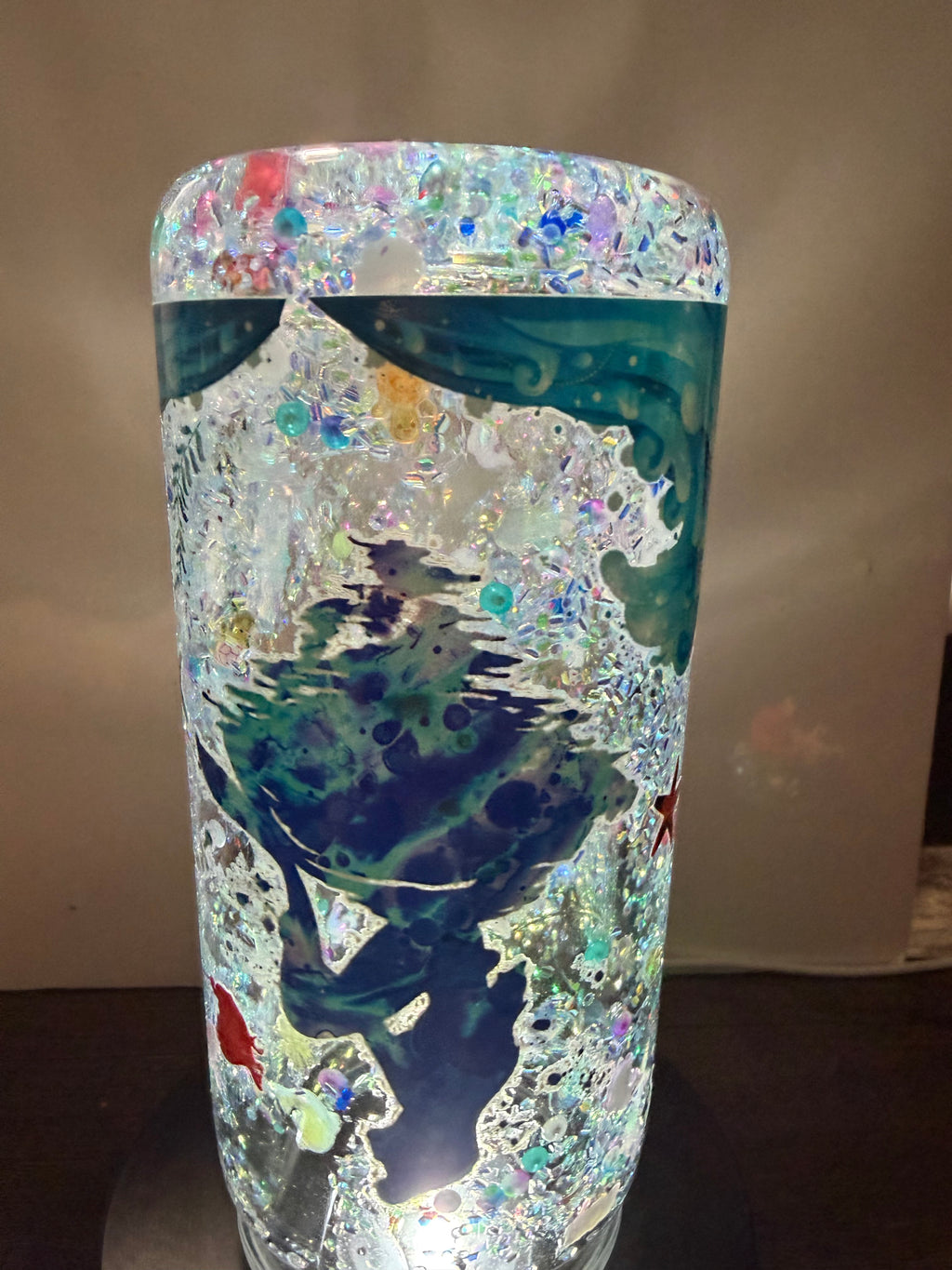 20OZ LIBBY ACRYLIC - LITTLE MERMAID DUEL LAVA WITH DECO LID