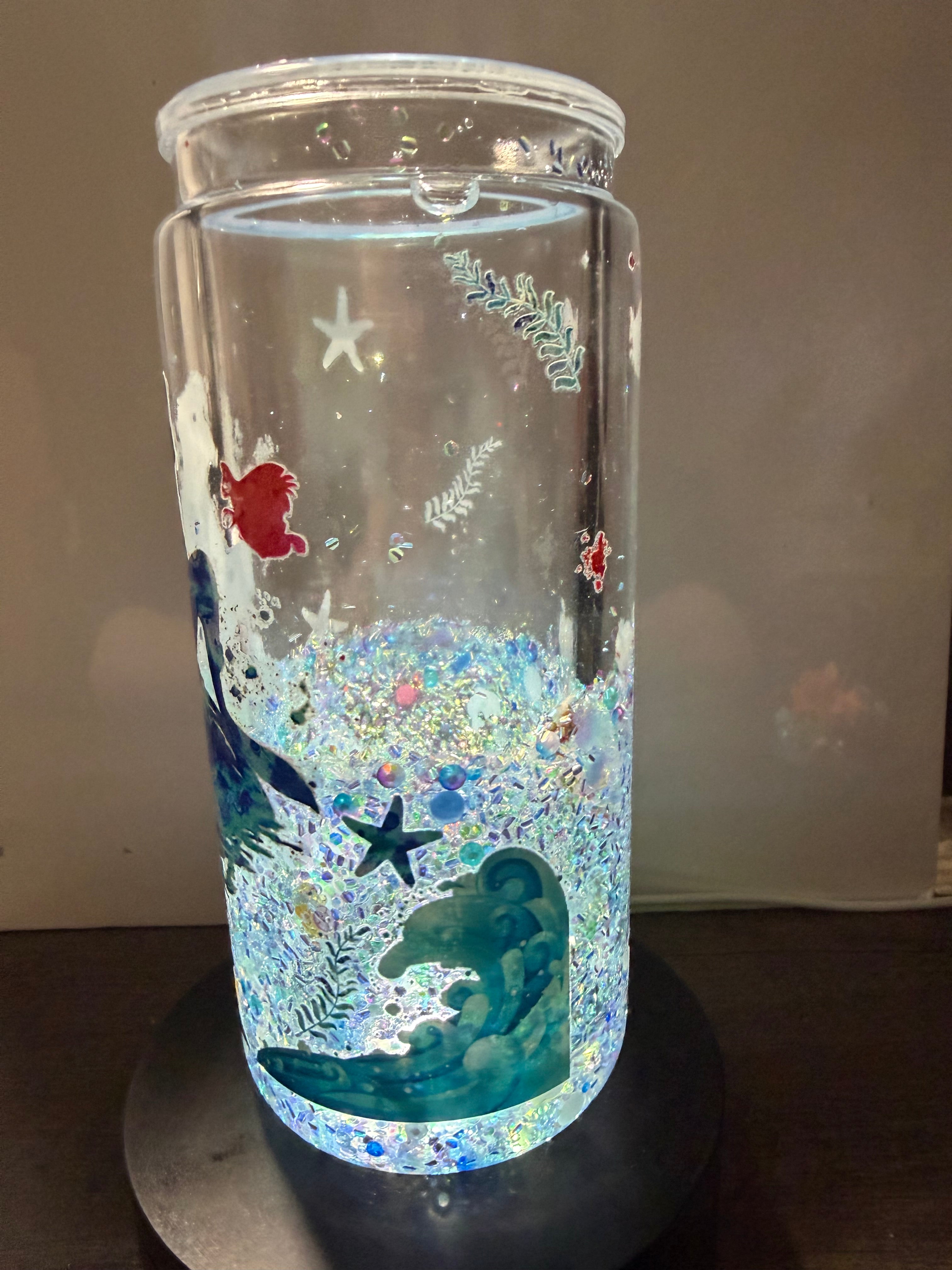 20OZ LIBBY ACRYLIC - LITTLE MERMAID DUEL LAVA WITH DECO LID
