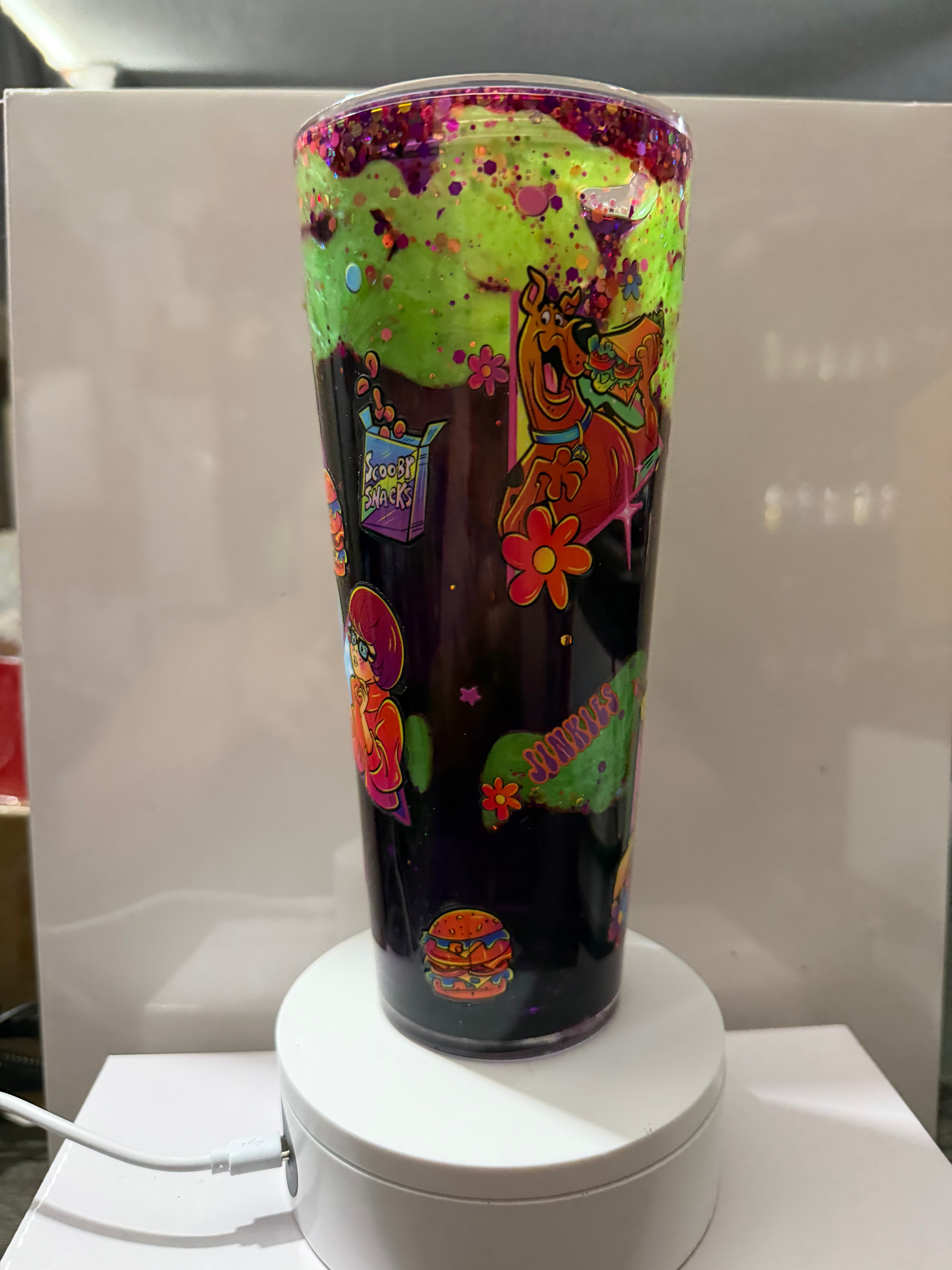 Zoinks! - Acrylic 24oz - Scooby doo purple and neon green duel lava