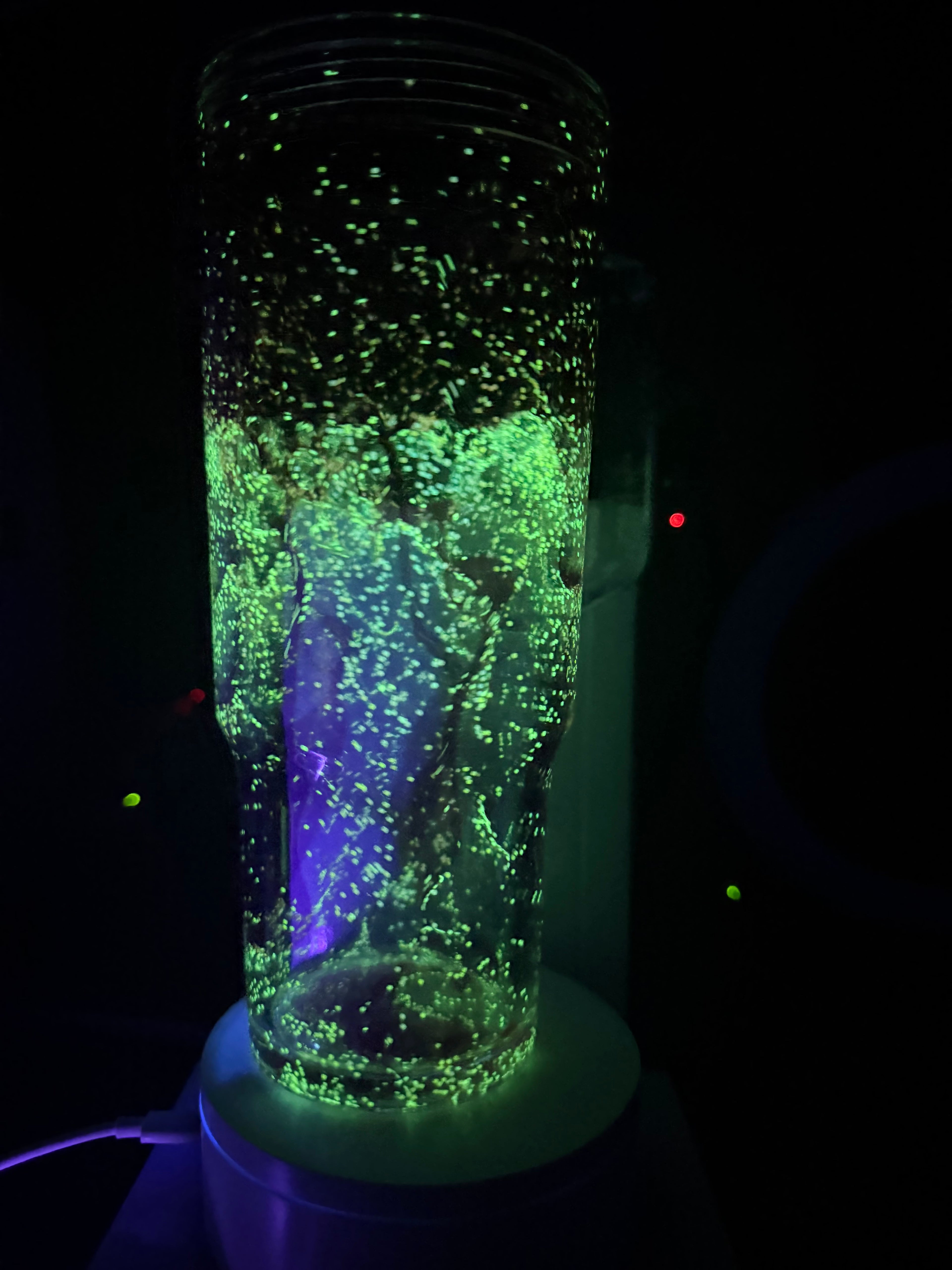 40 OZ ACRYLIC - REVERSE LAVA - GLOW IN THE DARK