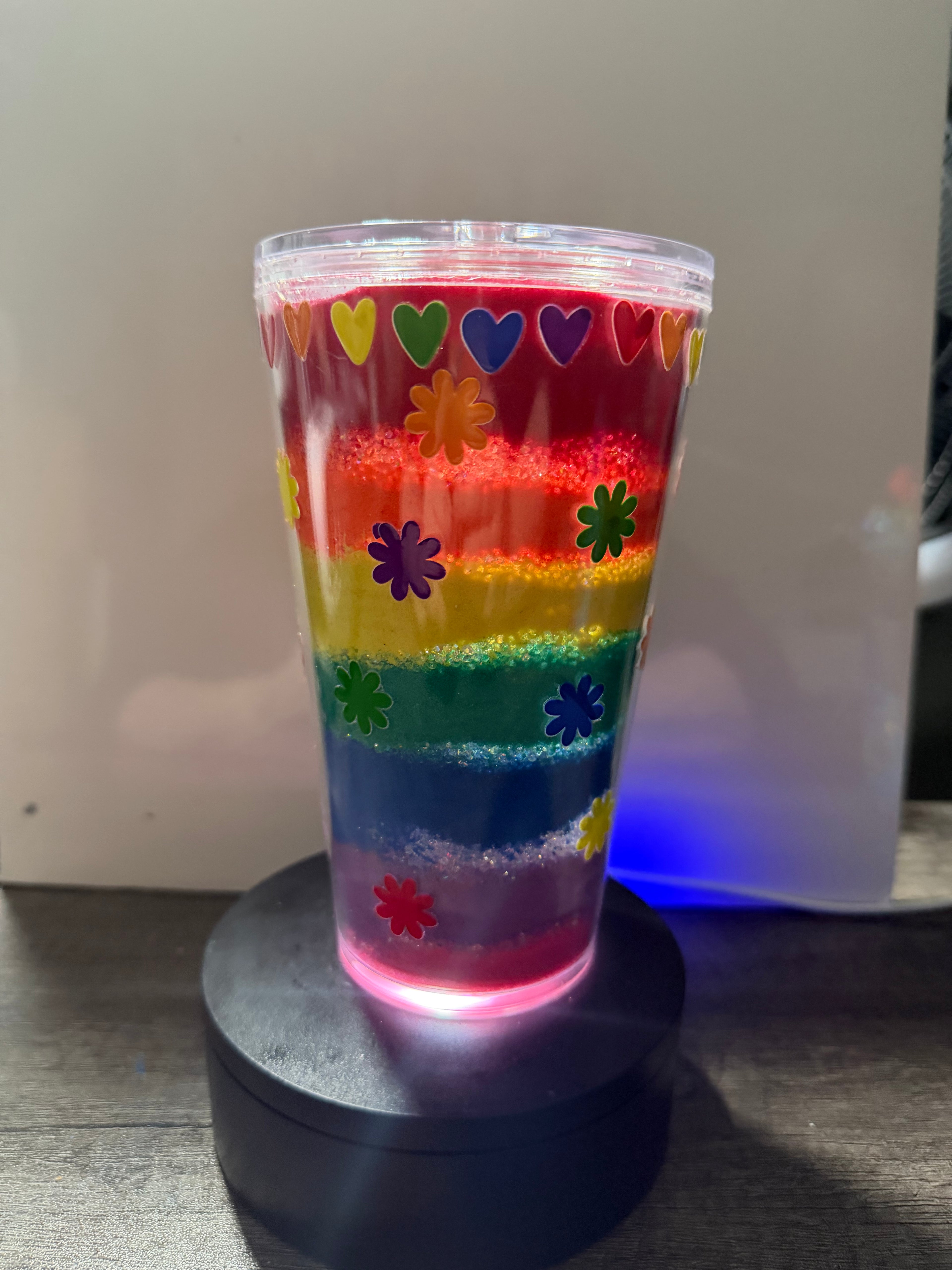 16OZ TAPERED - SAND GEODE PRIDE CUP - WITH DECO LID