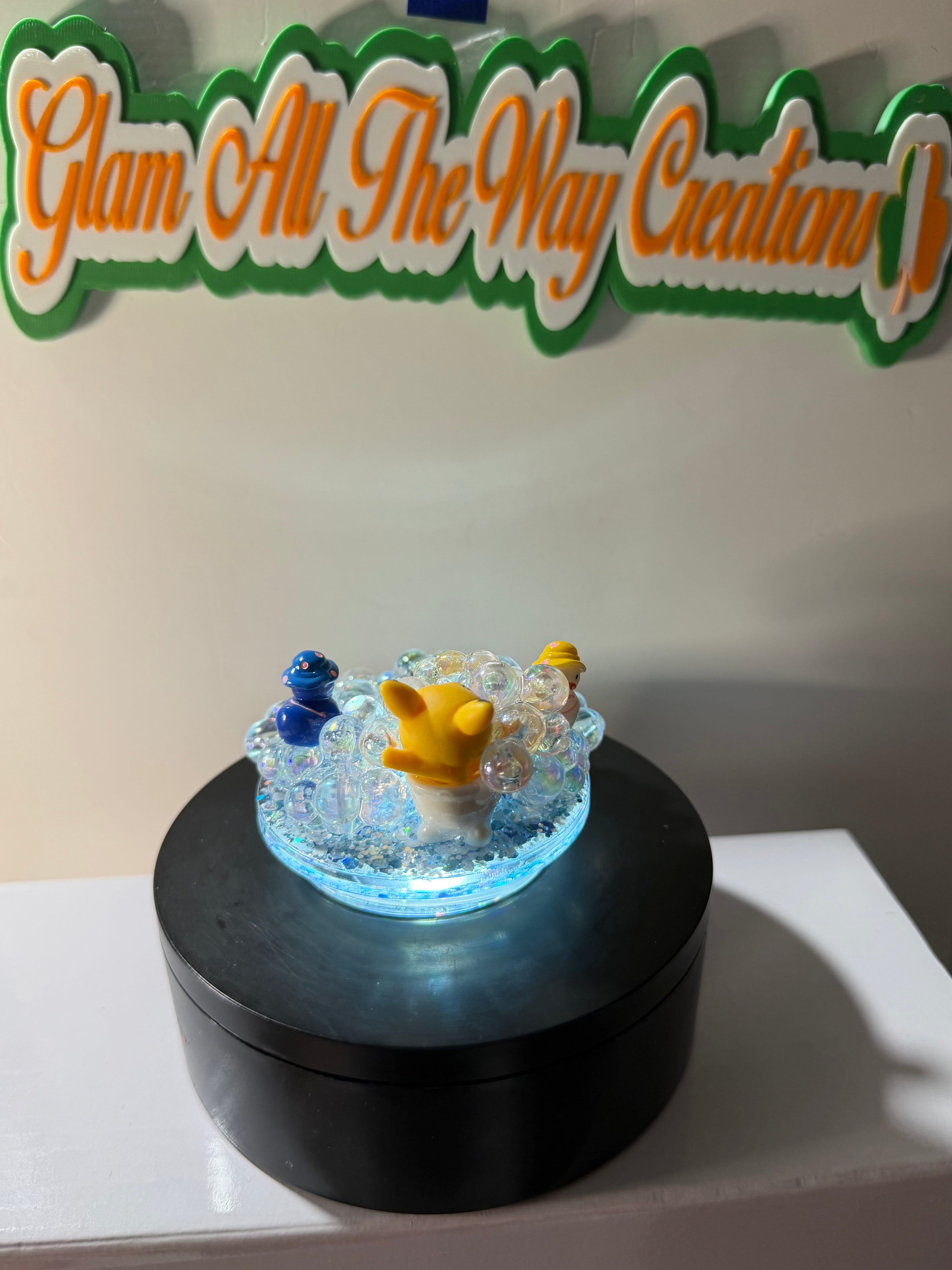 20OZ ACRYLIC HANDLED -  SLOW DUEL LAVA - PIKACHU BUBBLE BATH - DECO LID