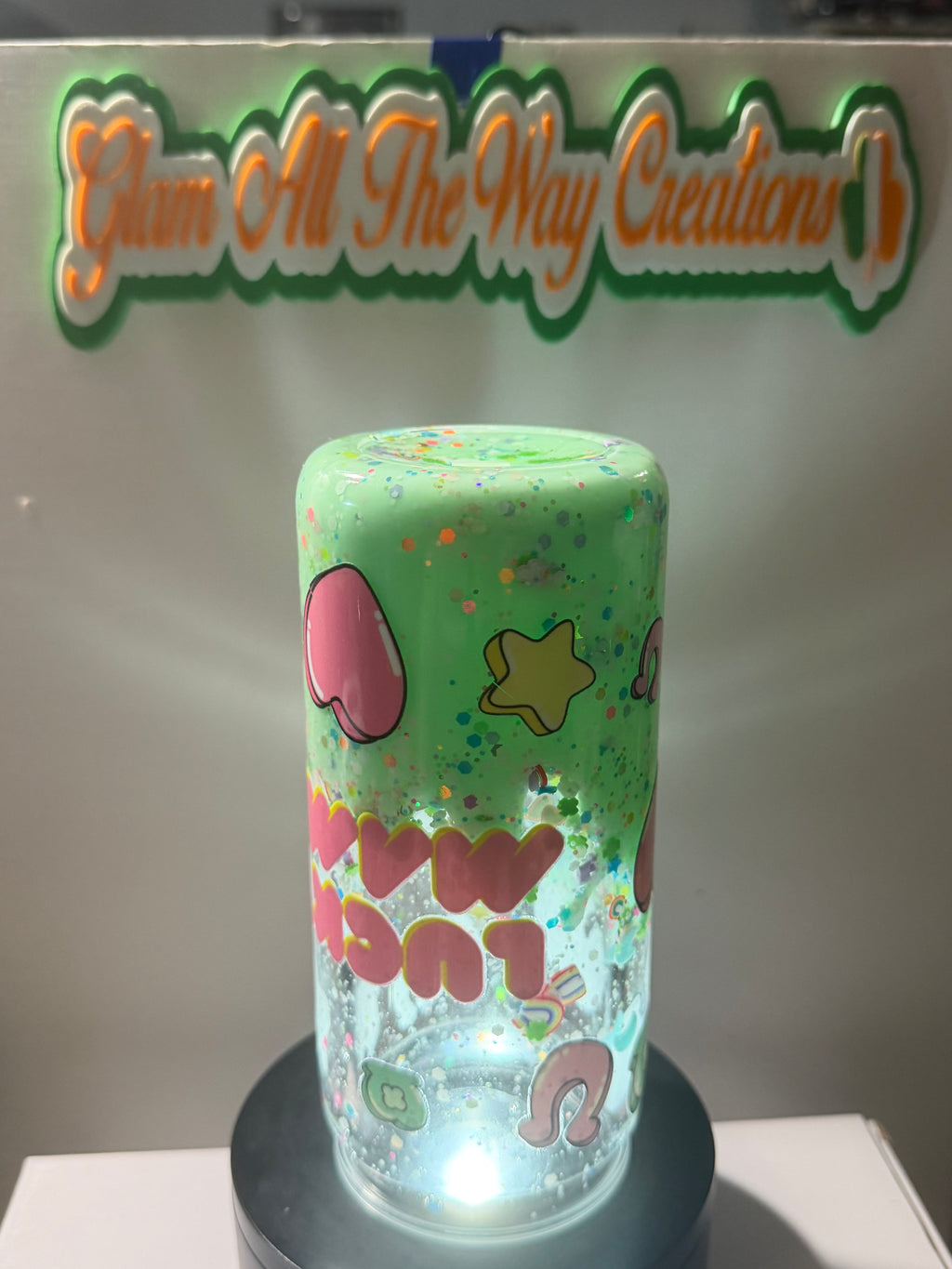 20OZ LIBBY ACRYLIC - MINT GREEN LAVA - LUCKY CHARMS - DECO LID