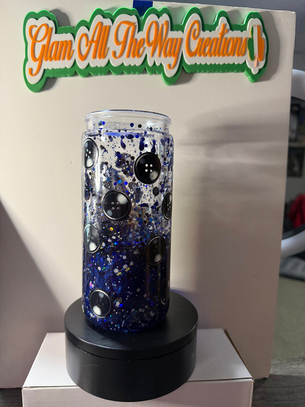 20OZ LIBBY ACRYLIC - NAVY OIL SLICK - CORALINE - DECO LID