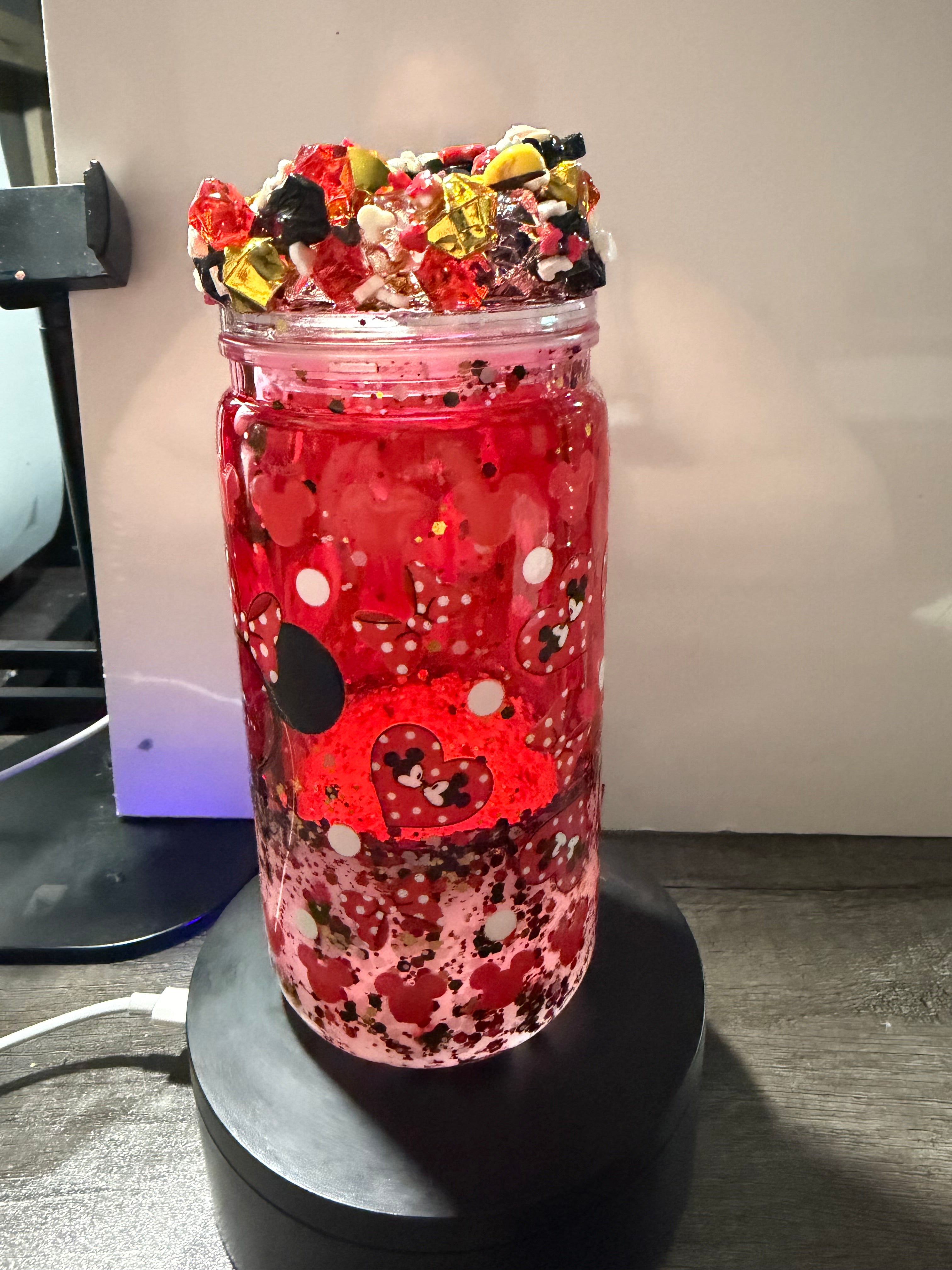 16oz LIBBY ACRYLIC - MICKEY MOUSE DUEL LAVA - WITH DECO LID