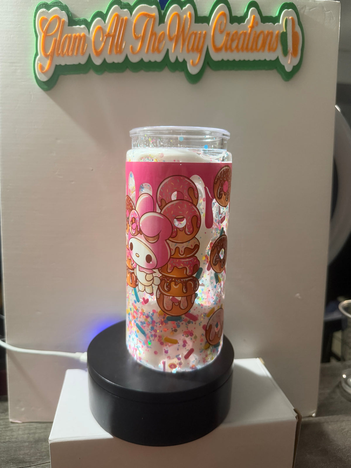 20OZ LIBBY ACRYLIC - PEARL WHITE MY MELODY LAVA - DECO LID