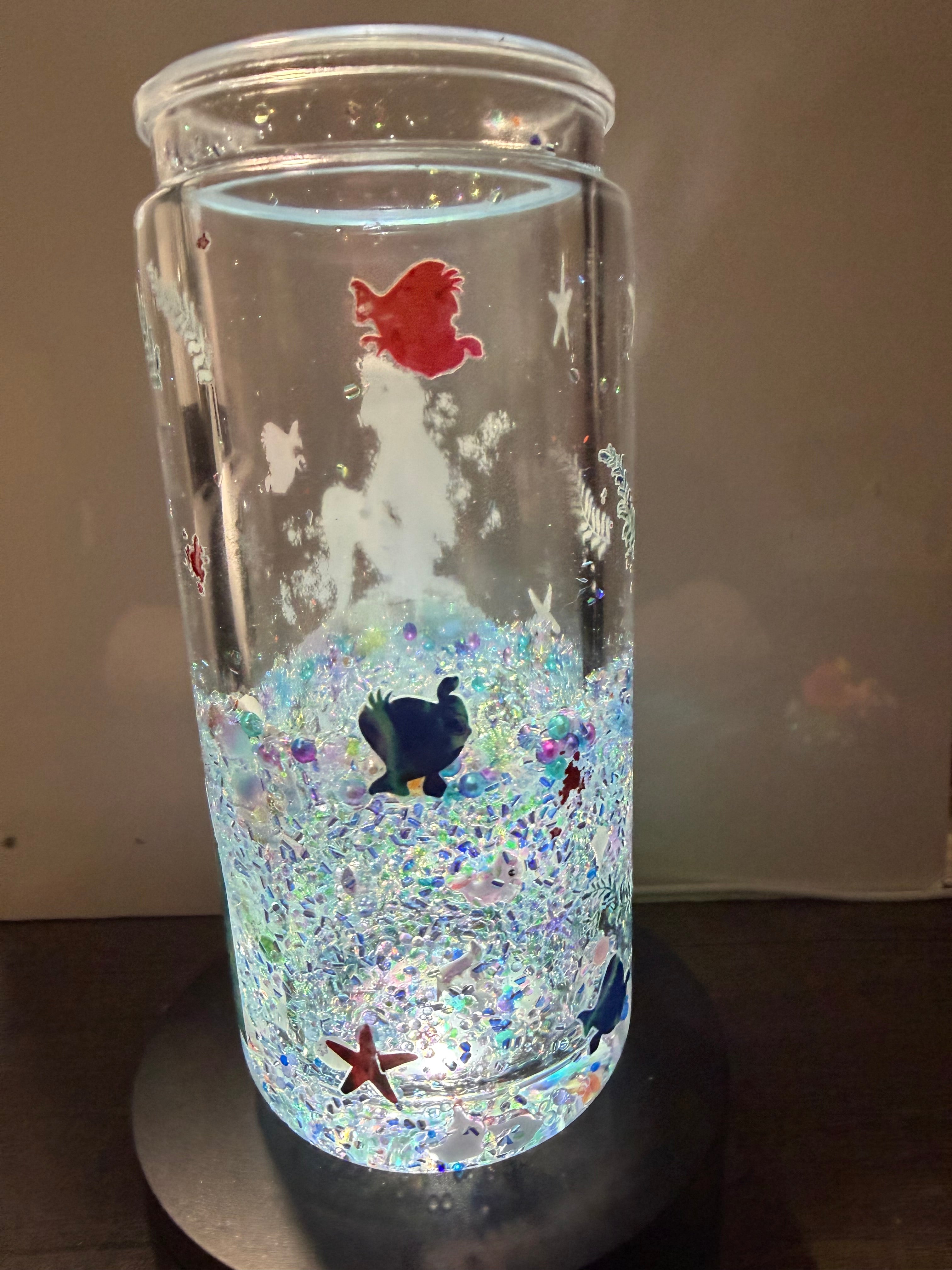 20OZ LIBBY ACRYLIC - LITTLE MERMAID DUEL LAVA WITH DECO LID