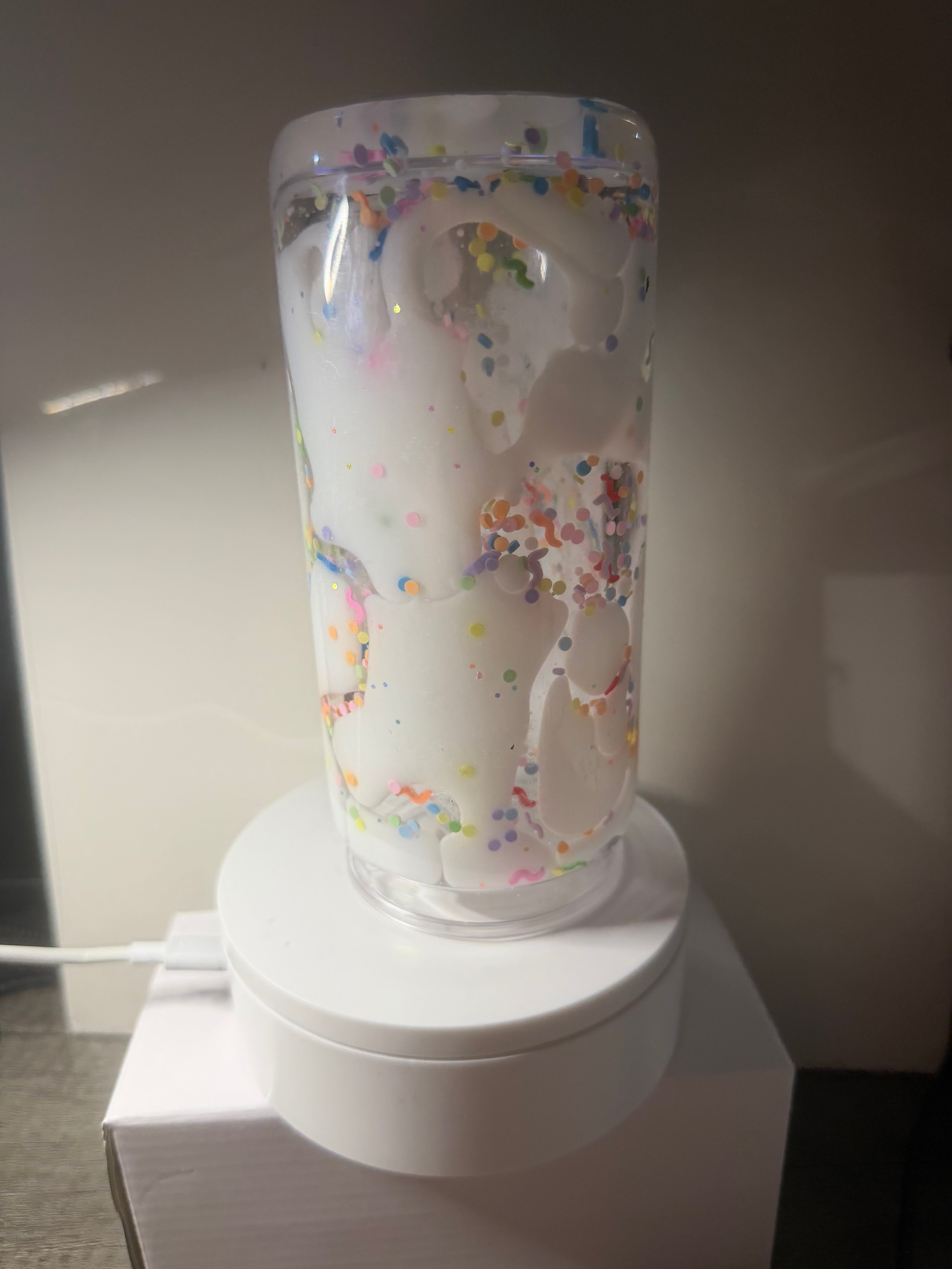 VANILLA FUN-FETTI DONUT w/ DECO LID - DUEL LAVA - 20OZ LIBBY CAN STYLE