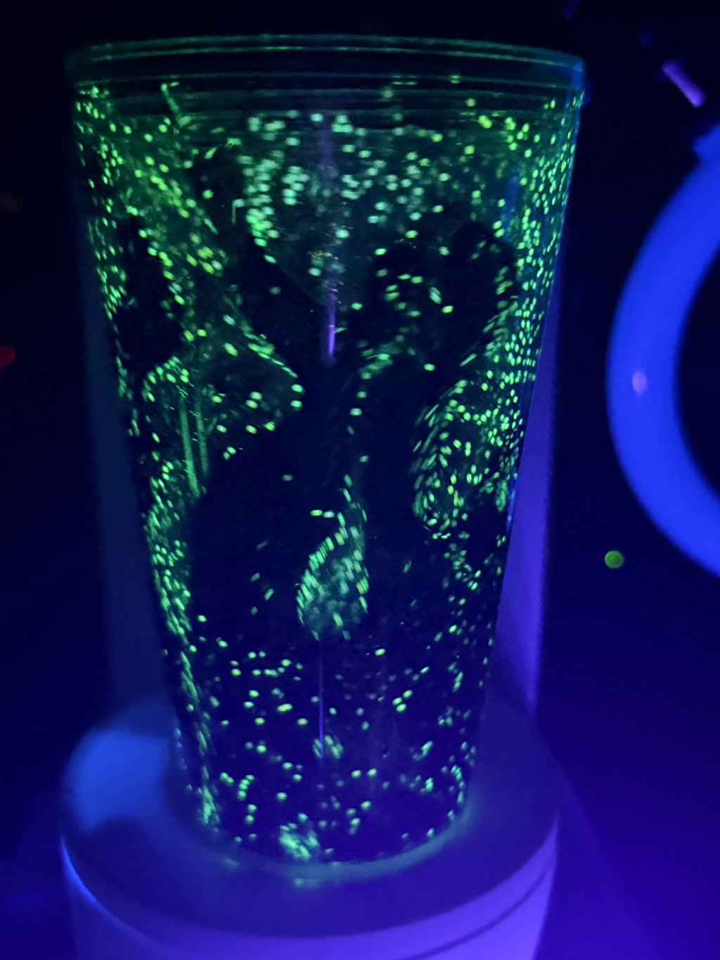 16OZ TAPERED ACRYLIC - REVERSE LAVA - GLOW IN THE DARK