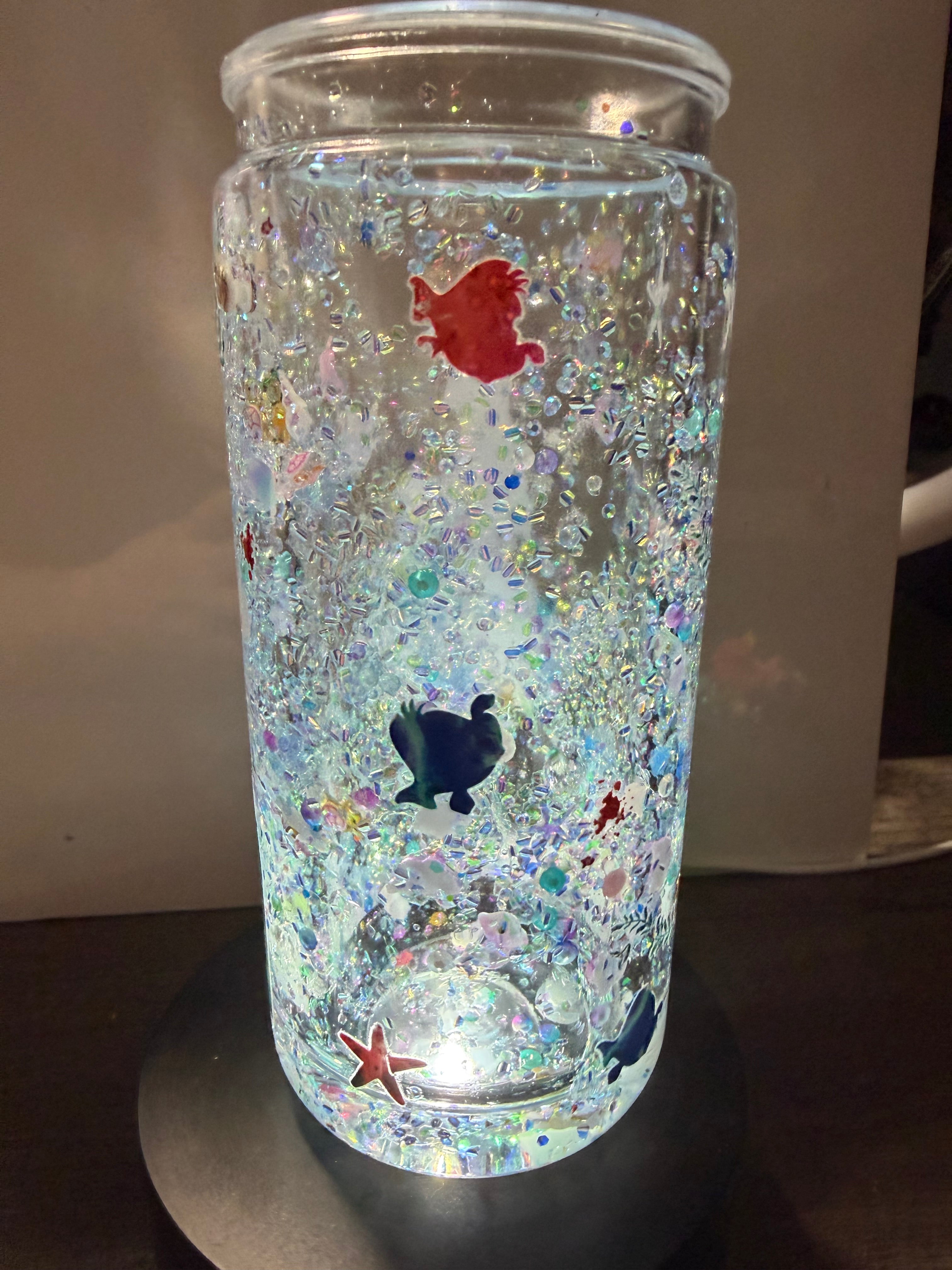 20OZ LIBBY ACRYLIC - LITTLE MERMAID DUEL LAVA WITH DECO LID
