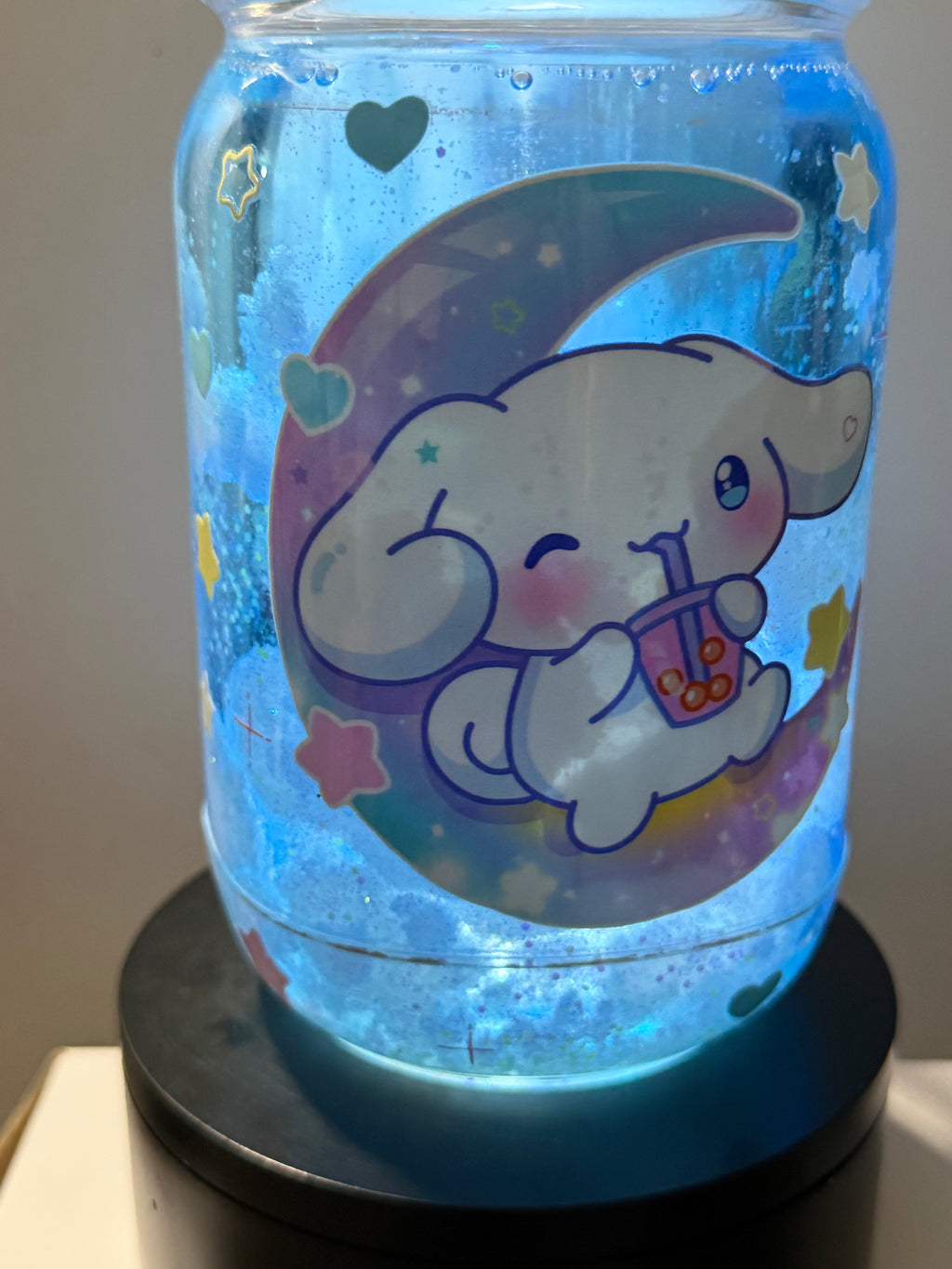 20OZ MASON ACRYLIC - CINNA CLOUD CUP - WITH DECO LID - glow