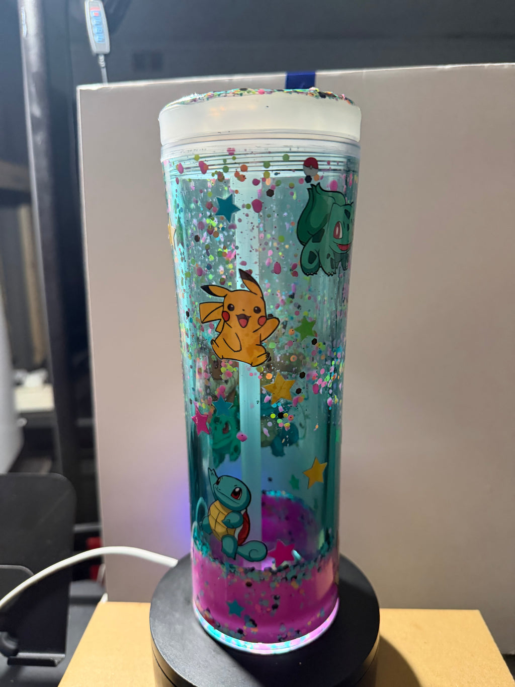 20OZ STRAIGHT ACRYLIC SIPPY CUP STYLE  - DUEL LAVA - POKEMON