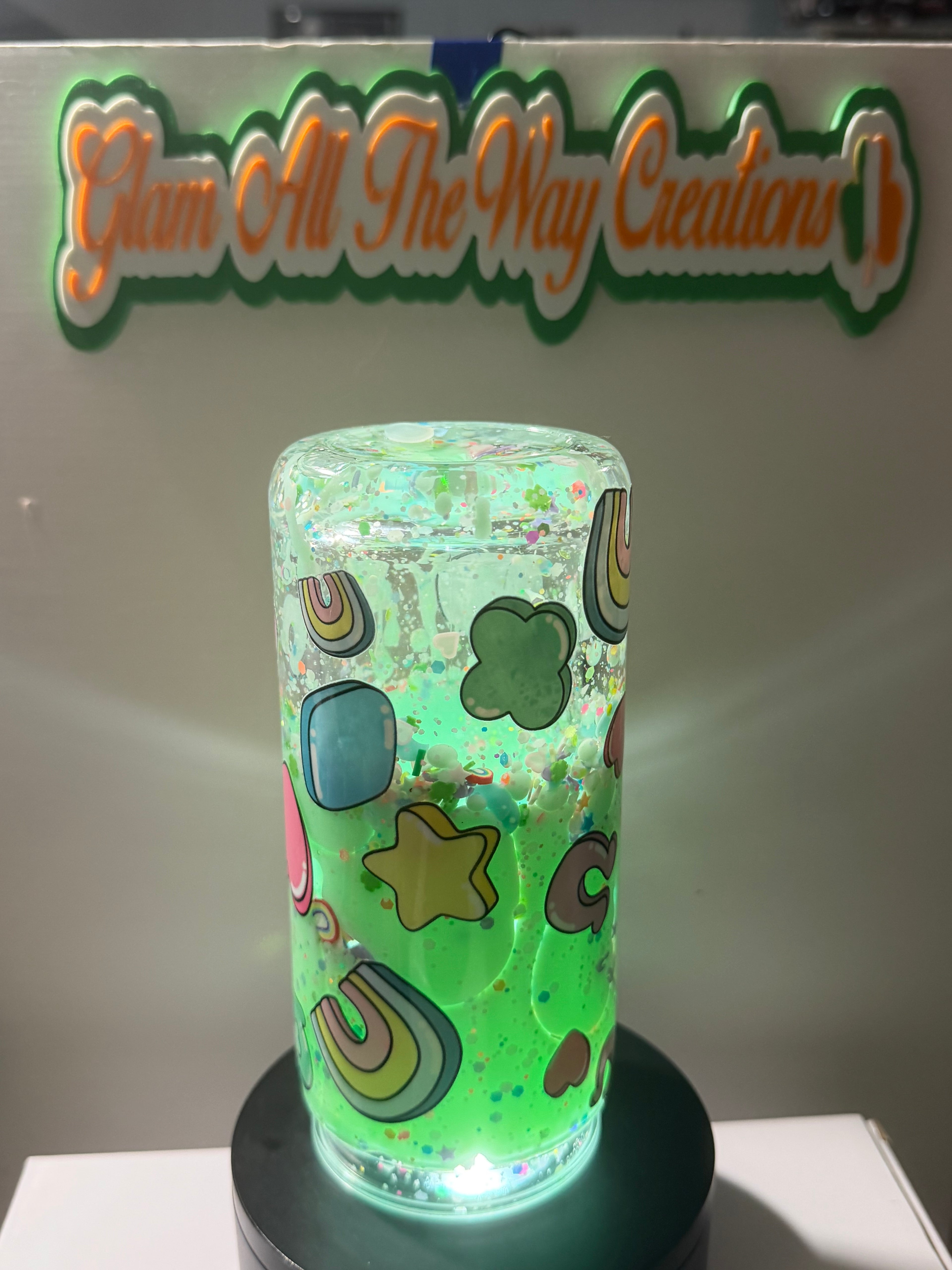 20OZ LIBBY ACRYLIC - MINT GREEN LAVA - LUCKY CHARMS - DECO LID