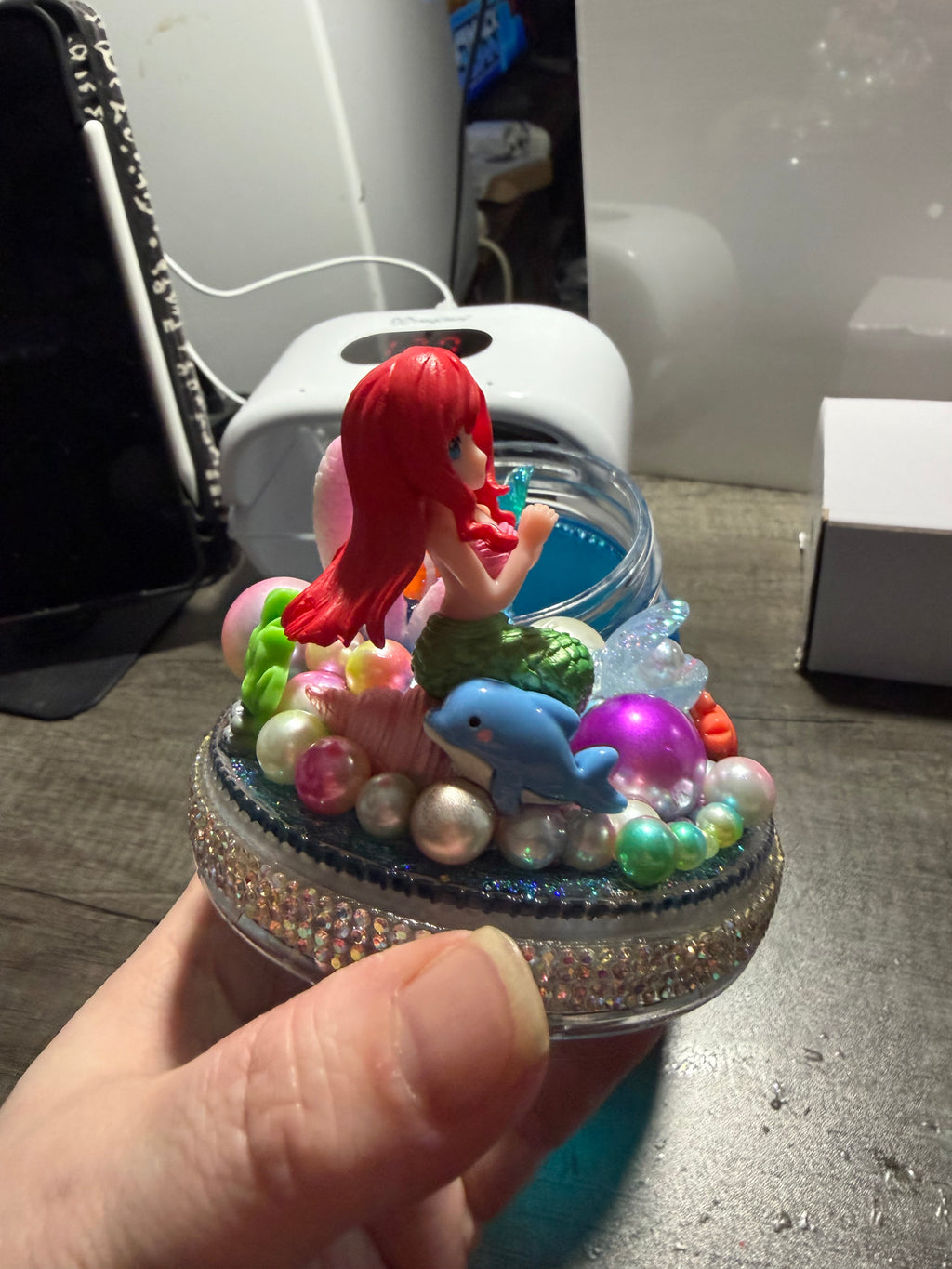 20OZ MASON ACRYLIC - MERMAID BEACH w/ DECO LID