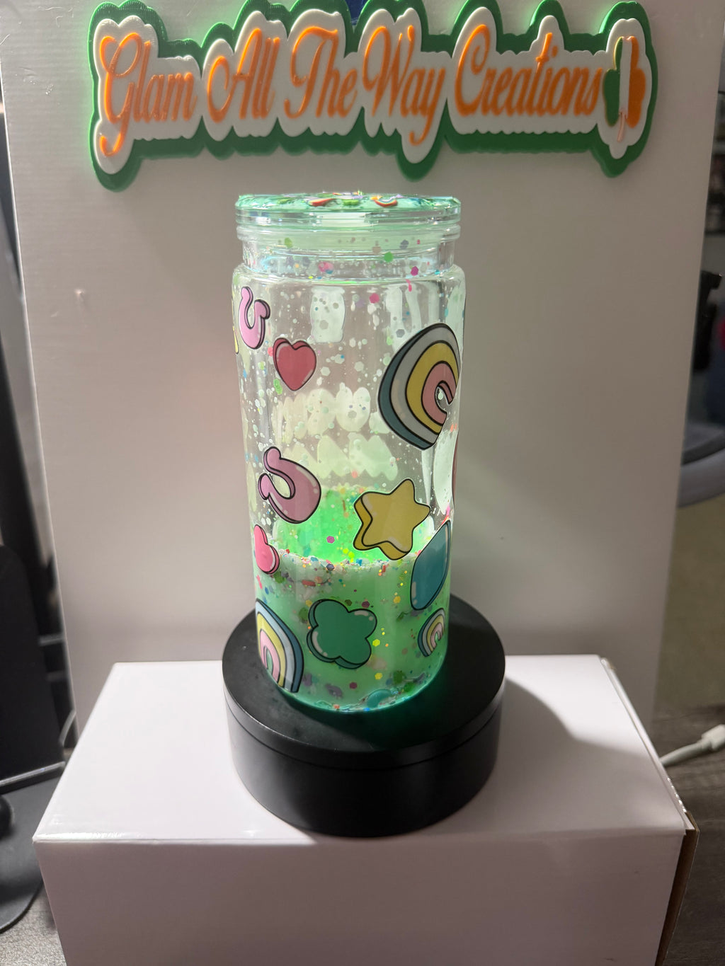 20OZ LIBBY ACRYLIC - MINT GREEN LAVA - LUCKY CHARMS - DECO LID