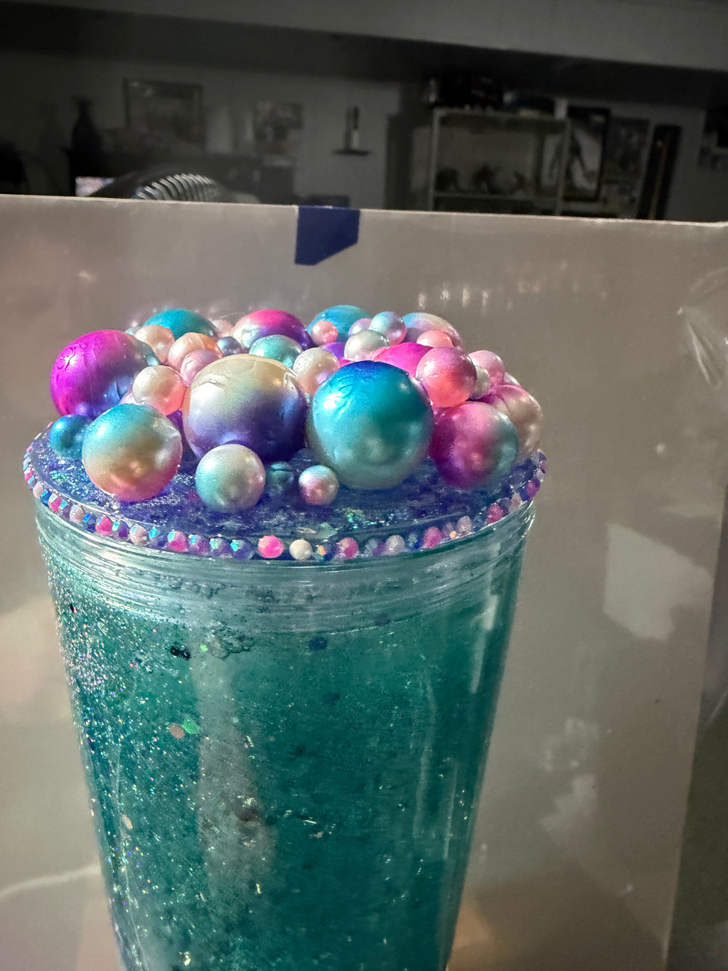 24oz TAPERED CUP - MERMAID BEACH DREAMSCAPES w/ DECO LID