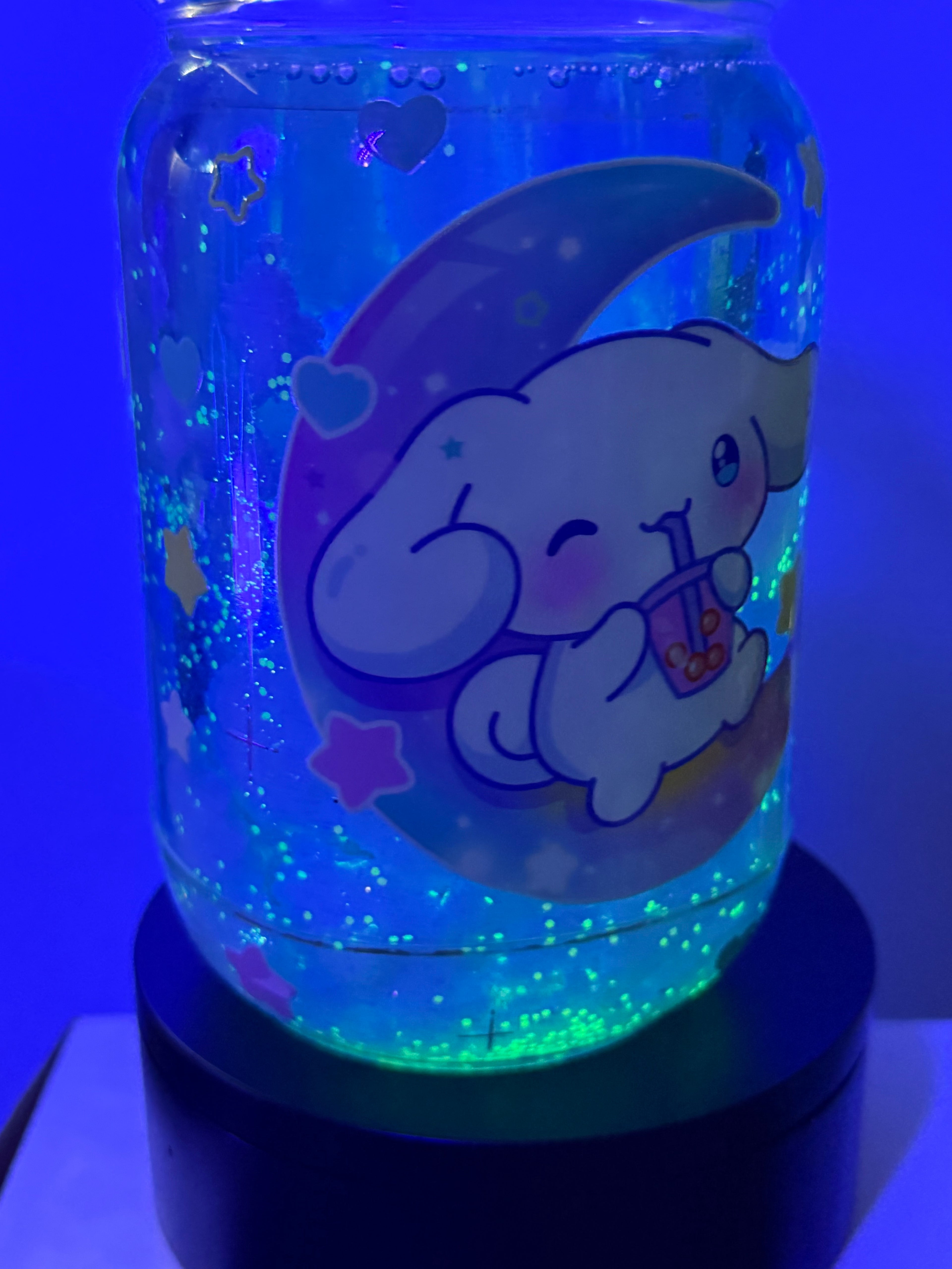 20OZ MASON ACRYLIC - CINNA CLOUD CUP - WITH DECO LID - glow
