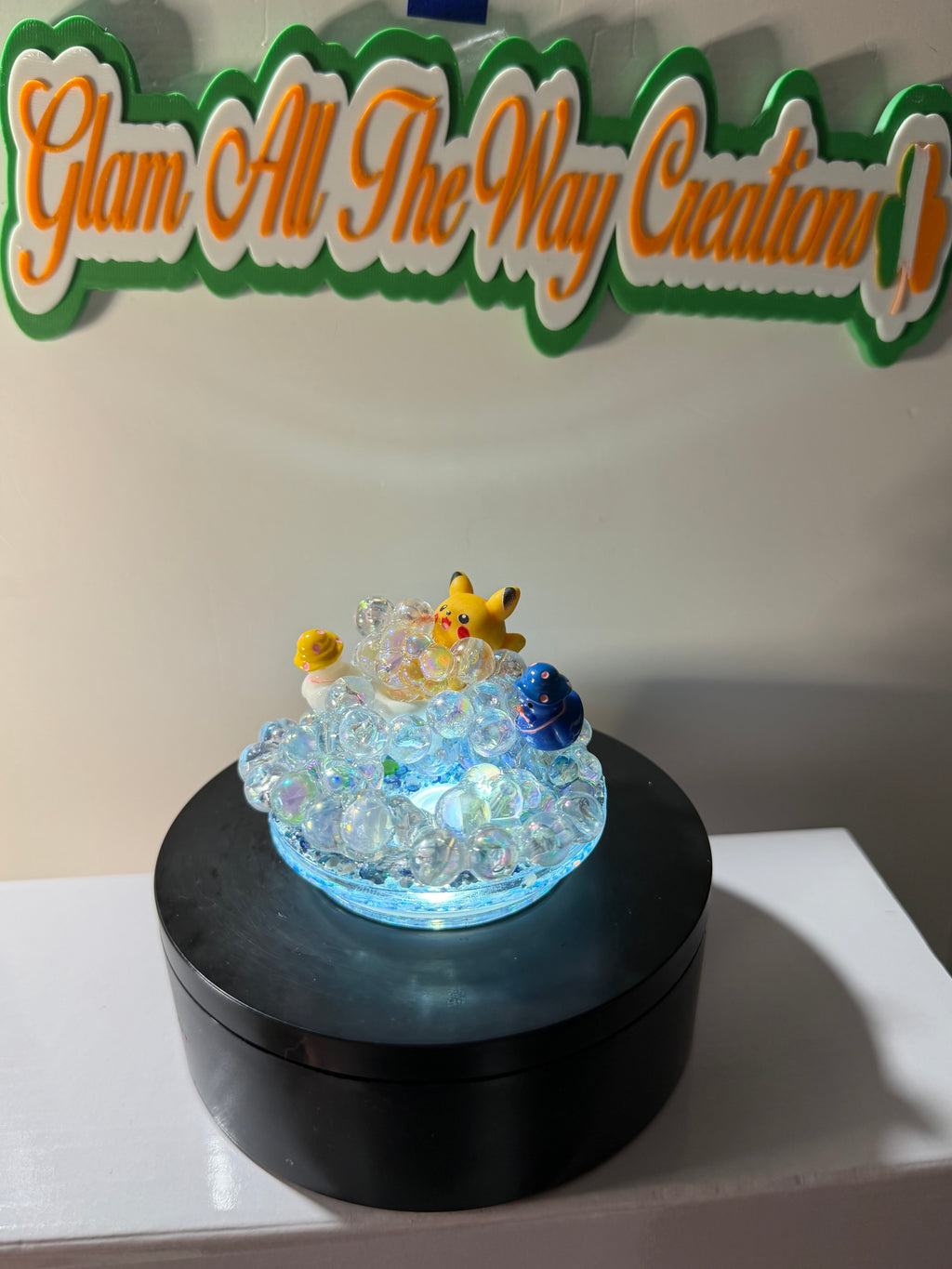 20OZ ACRYLIC HANDLED -  SLOW DUEL LAVA - PIKACHU BUBBLE BATH - DECO LID