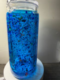 Darker blue shade Suspended Aquarium cup - 20oz Acrylic Libby