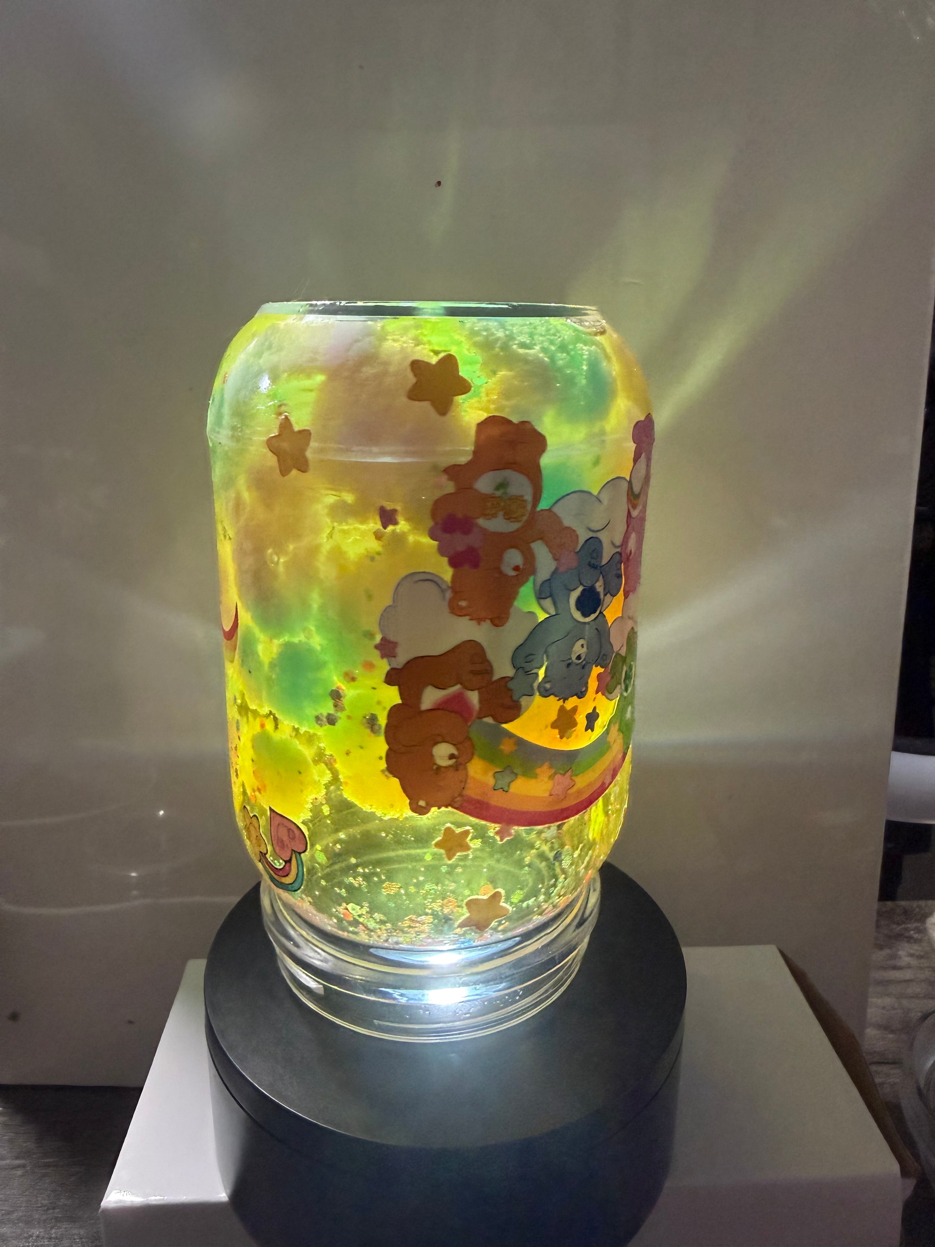 20OZ MASON ACRYLIC - CAREBEARS CLOUD CUP  - WITH DECO LID