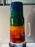 40 OZ ACRYLIC - STACKED OMBRÉ RAINBOW SUSPENDED