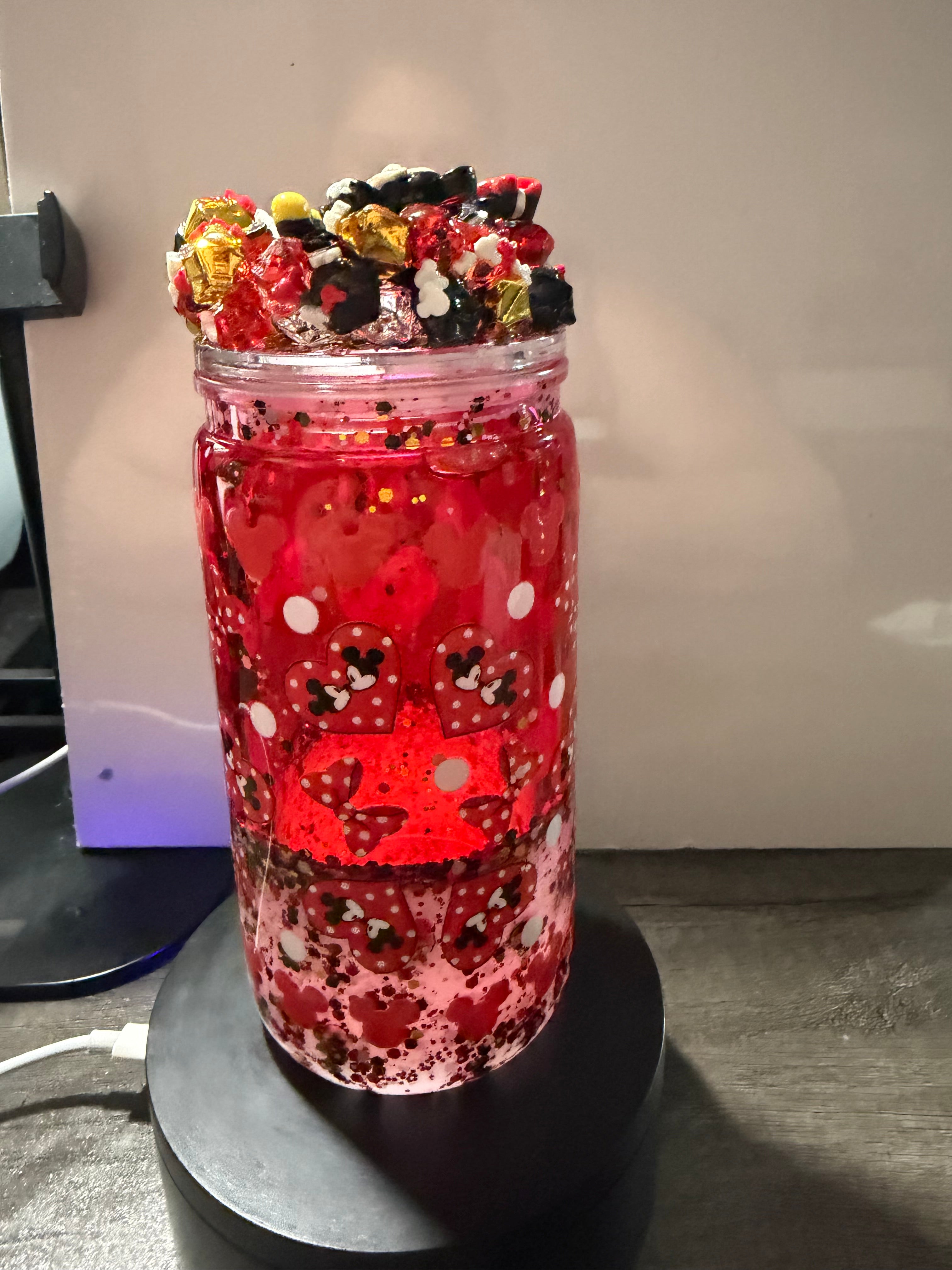 16oz LIBBY ACRYLIC - MICKEY MOUSE DUEL LAVA - WITH DECO LID