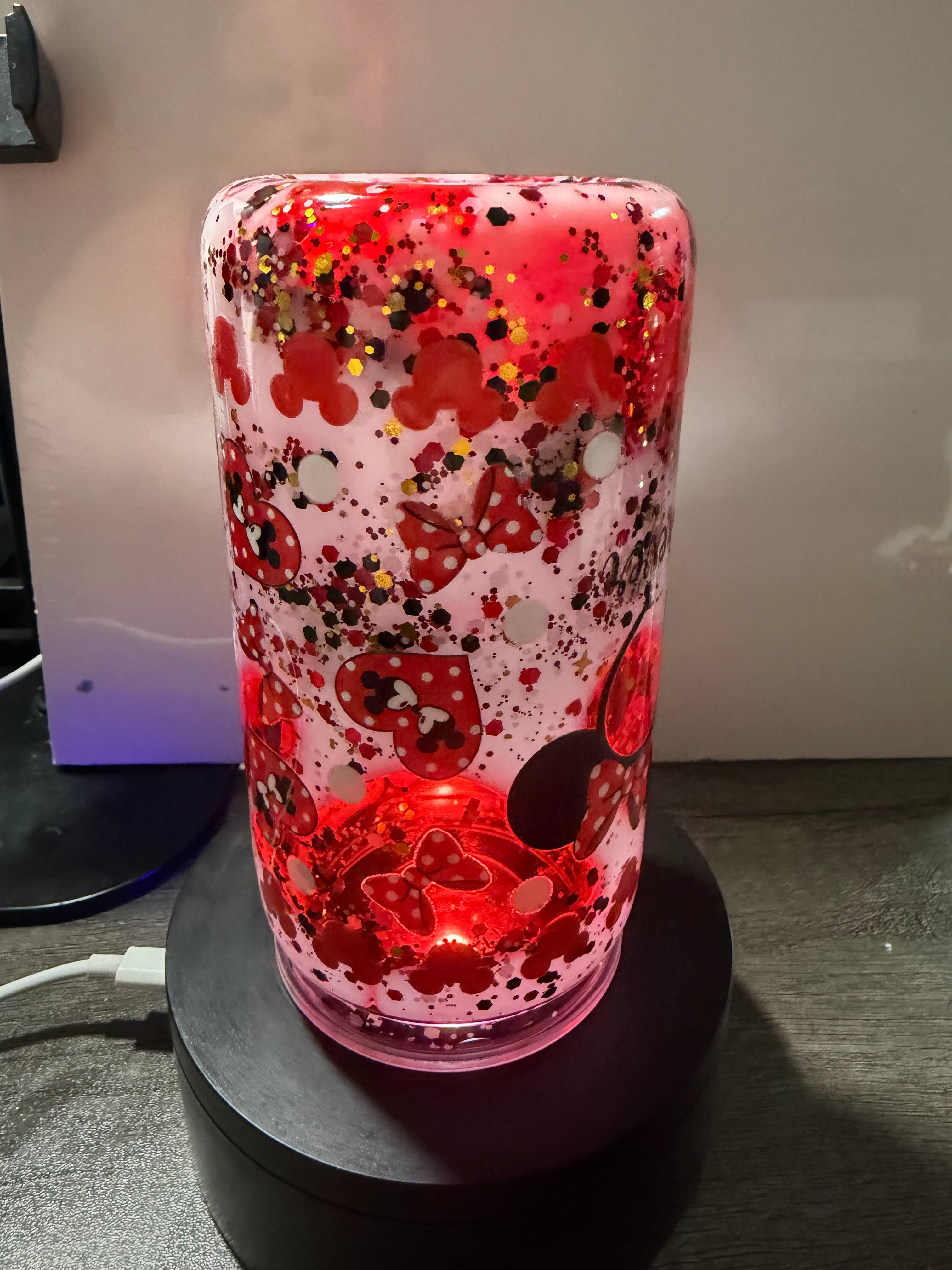 16oz LIBBY ACRYLIC - MICKEY MOUSE DUEL LAVA - WITH DECO LID