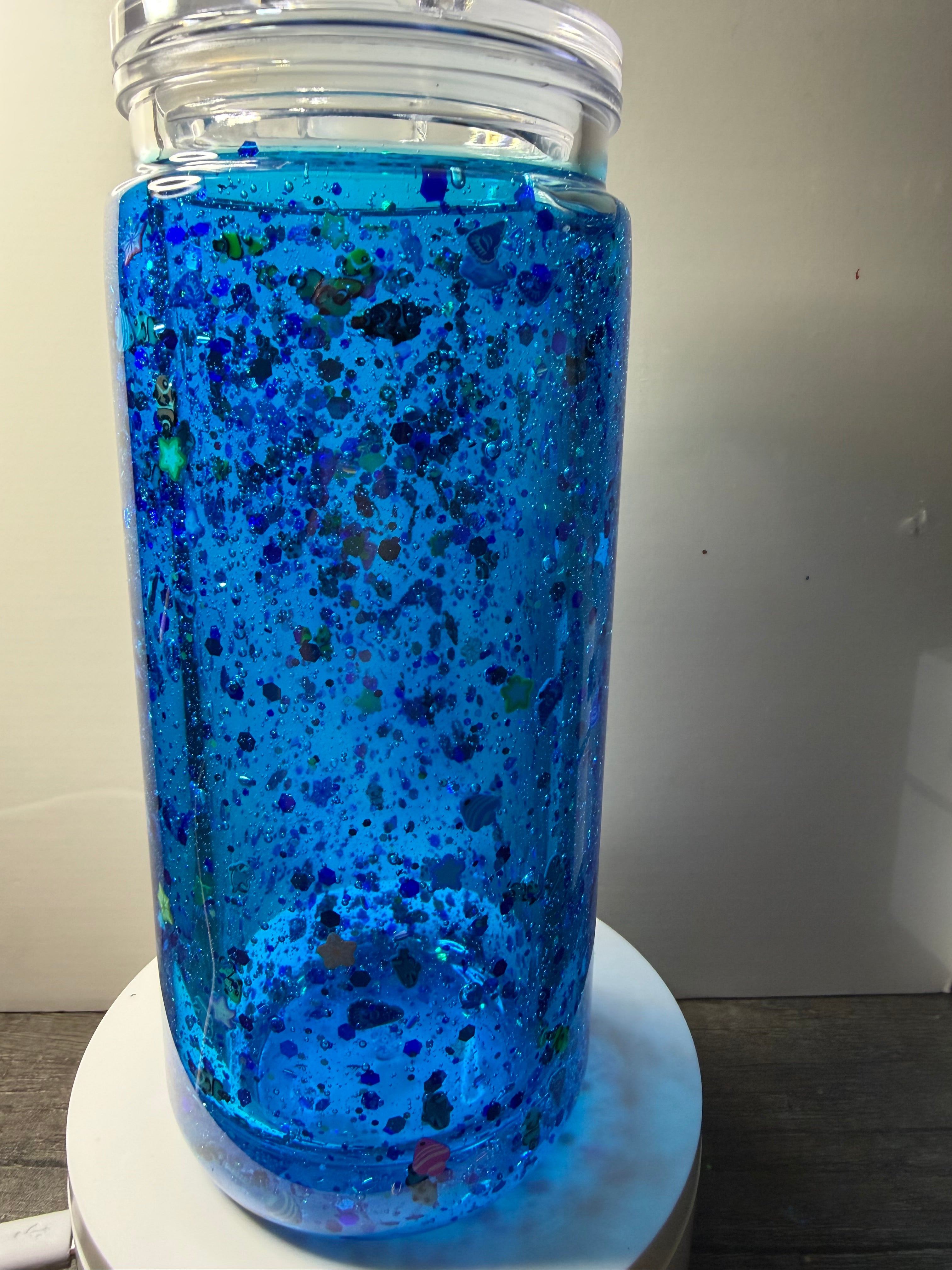Darker blue shade Suspended Aquarium cup - 20oz Acrylic Libby