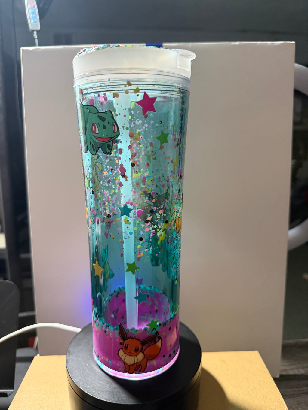 20OZ STRAIGHT ACRYLIC SIPPY CUP STYLE  - DUEL LAVA - POKEMON