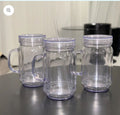 20oz Acrylic Snowglobe Mason jar with Handle