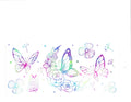 #1236 BUTTERFLIES/FLOWERS