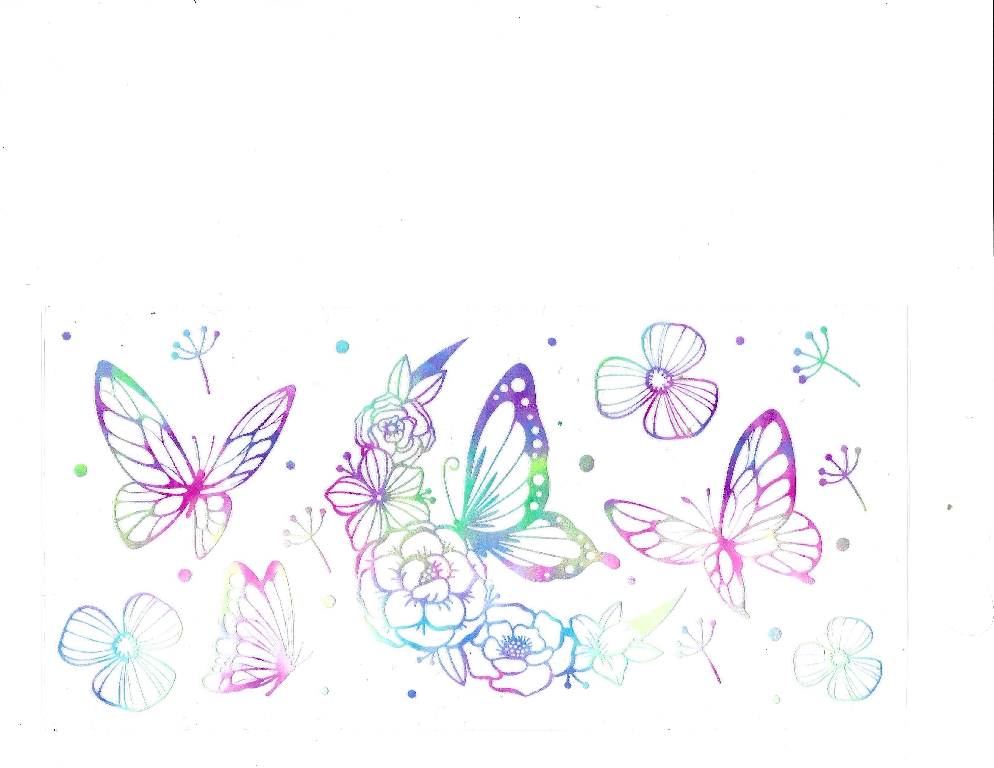 #1236 BUTTERFLIES/FLOWERS