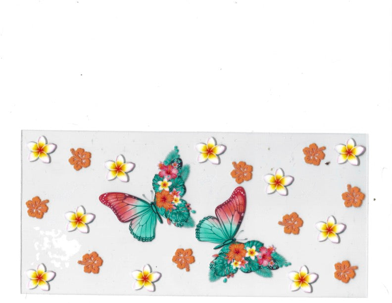 #1203 BUTTERFLIES/FLOWERS