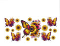 #1895 - BUTTERFLIES/FLOWERS