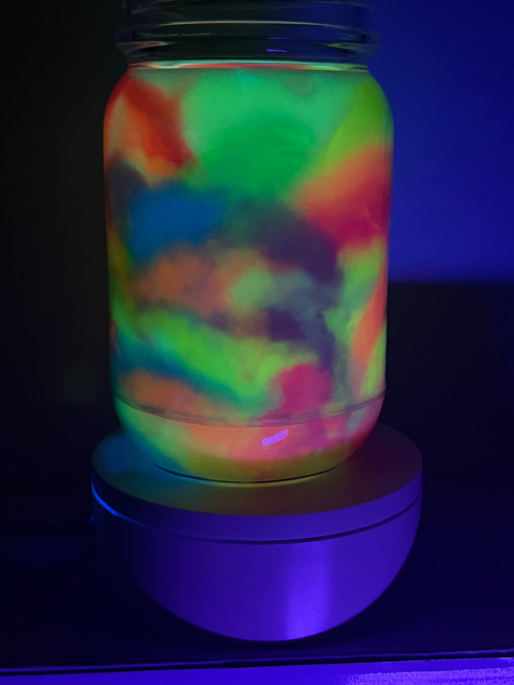 20OZ MASON ACRYLIC - PAINT - GLOW IN THE DARK