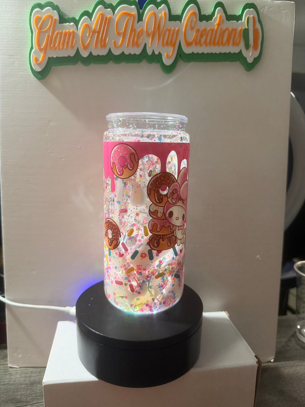 20OZ LIBBY ACRYLIC - PEARL WHITE MY MELODY LAVA - DECO LID