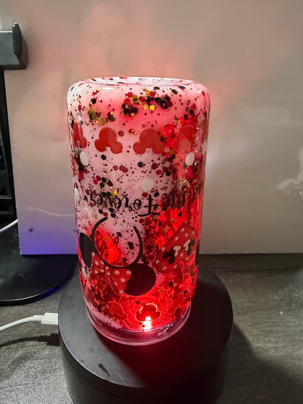 16oz LIBBY ACRYLIC - MICKEY MOUSE DUEL LAVA - WITH DECO LID