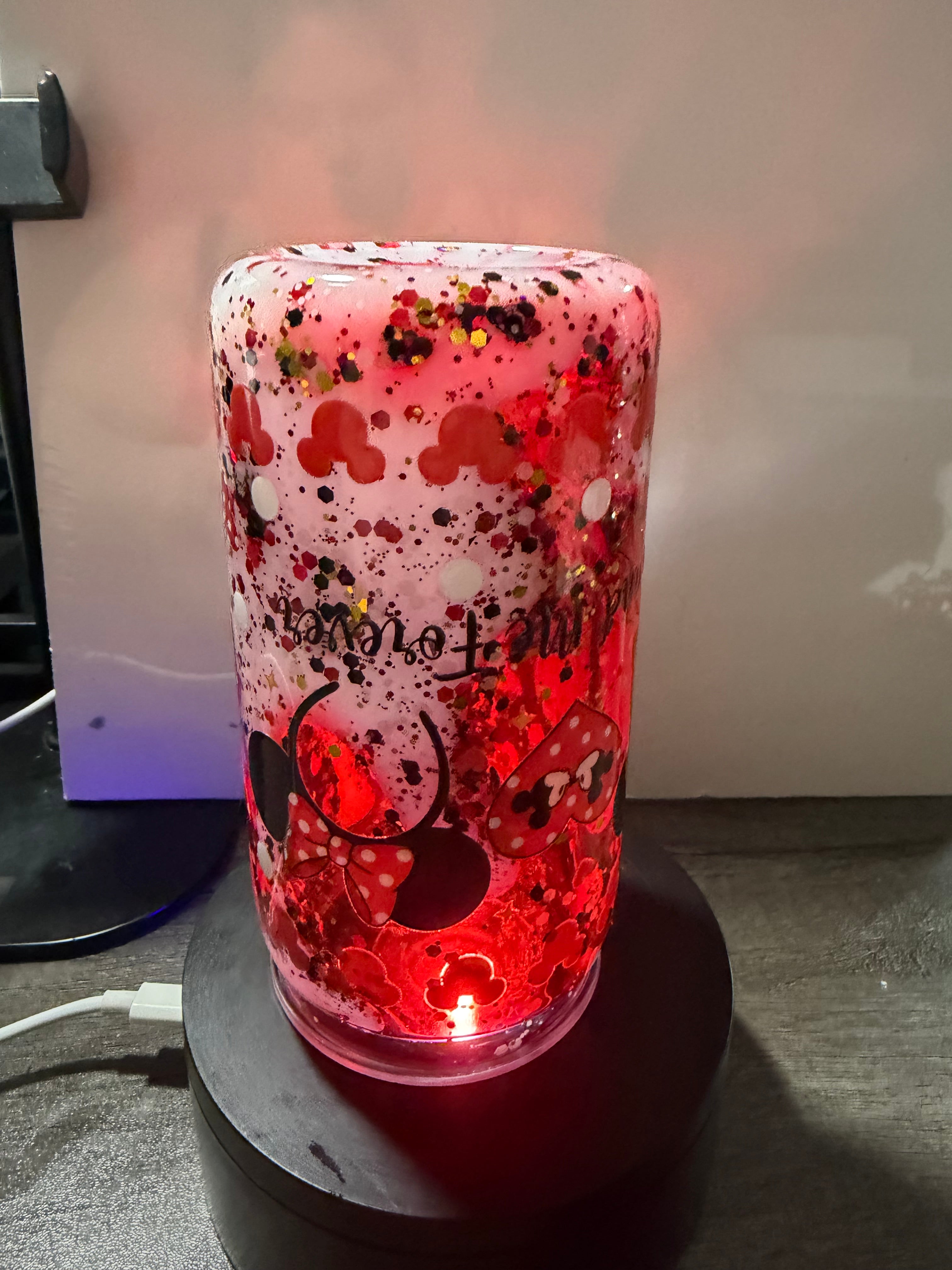 16oz LIBBY ACRYLIC - MICKEY MOUSE DUEL LAVA - WITH DECO LID