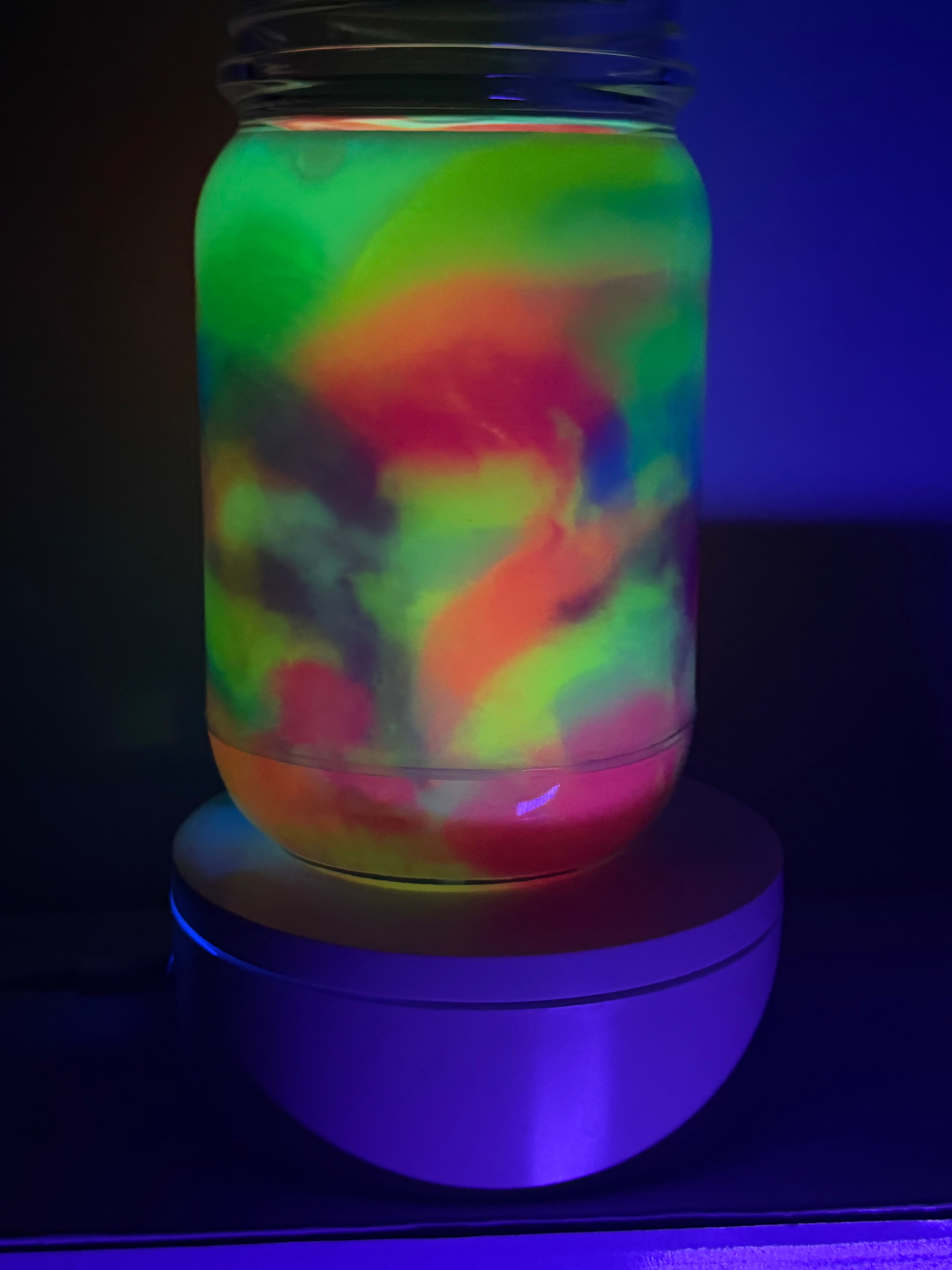 20OZ MASON ACRYLIC - PAINT - GLOW IN THE DARK