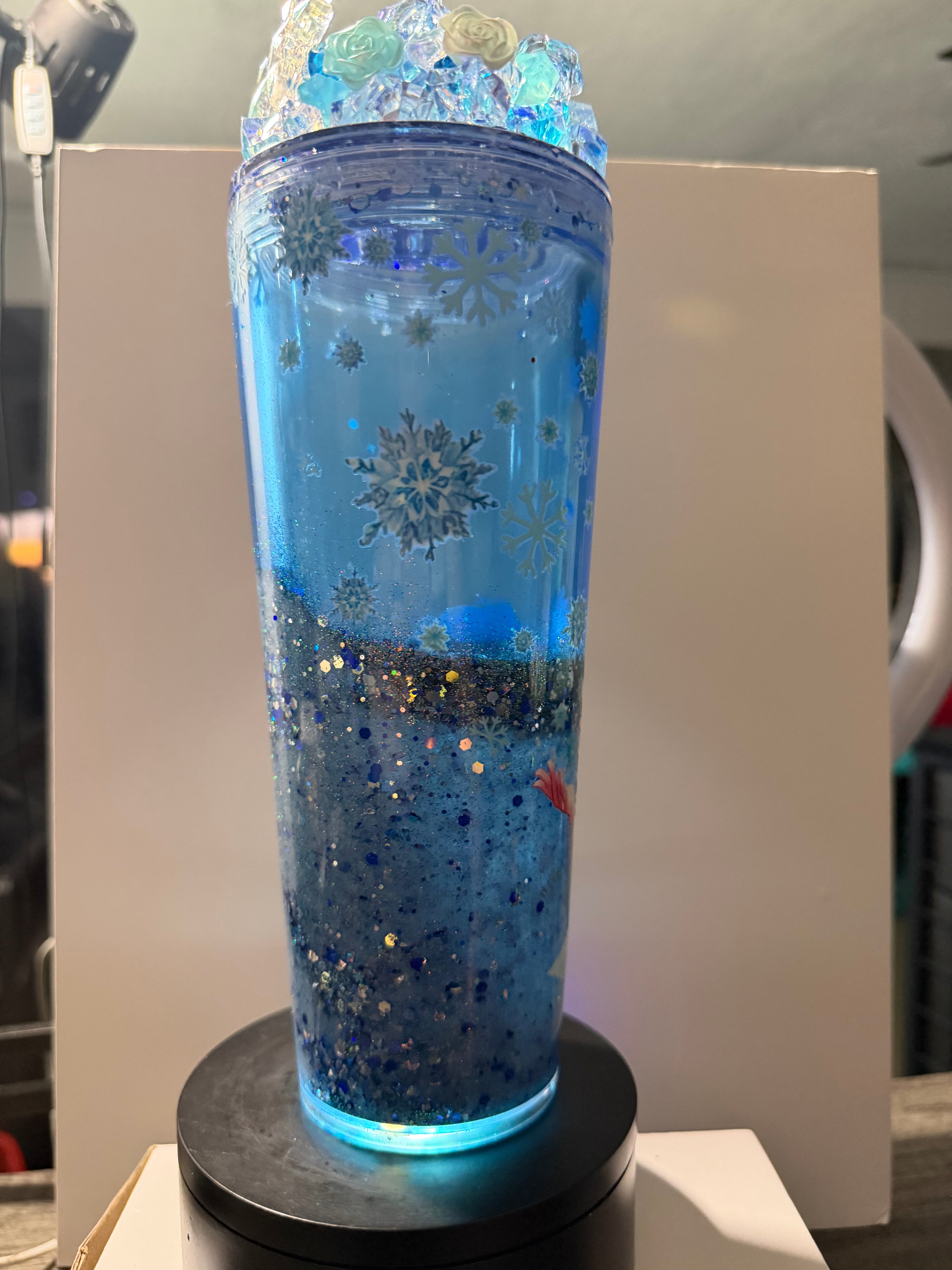 24oz TAPERED CUP - PRINCESS - ELSA/ANNA DREAMSCAPES WITH DECO LID