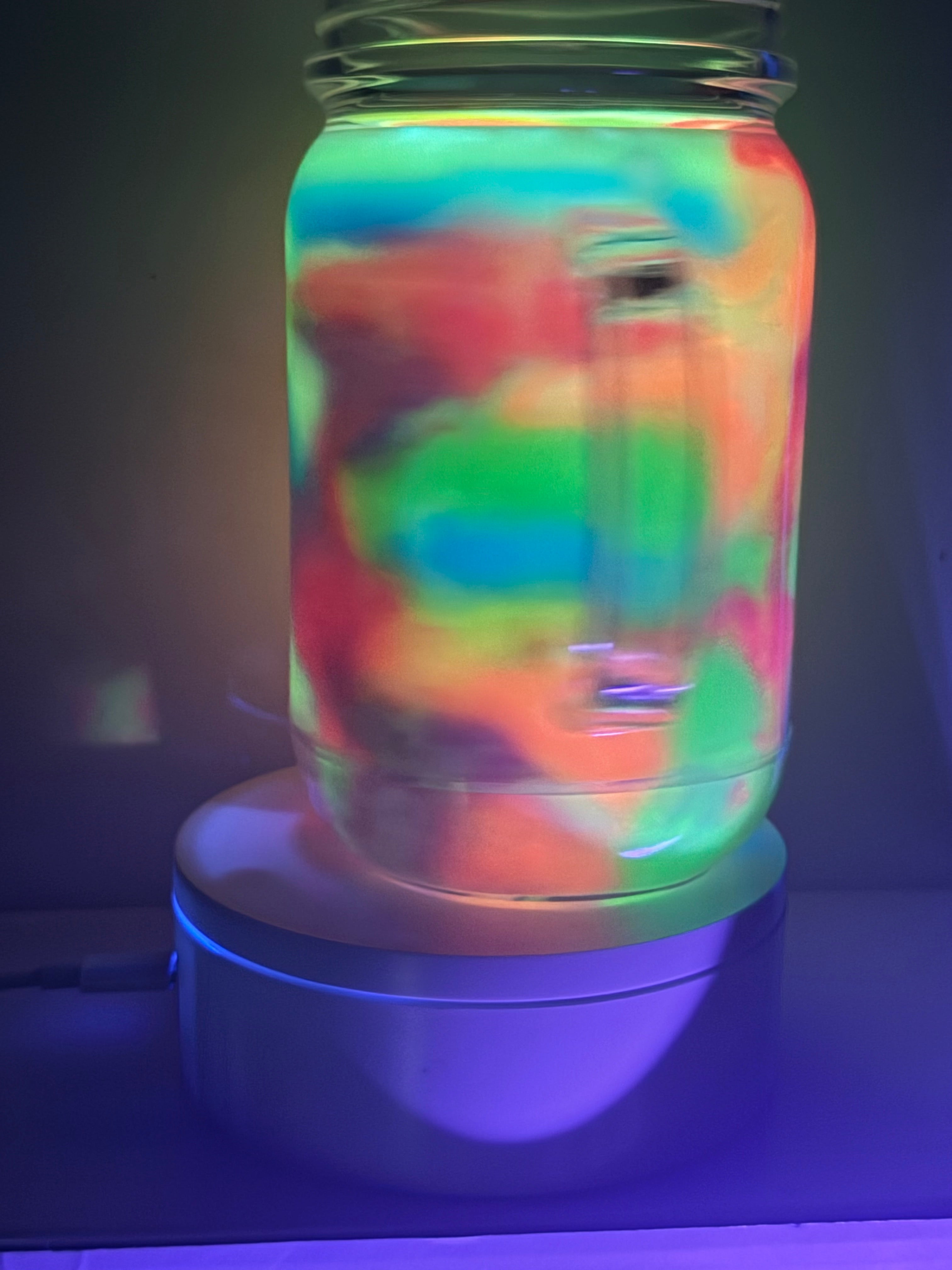 20OZ MASON ACRYLIC - PAINT - GLOW IN THE DARK