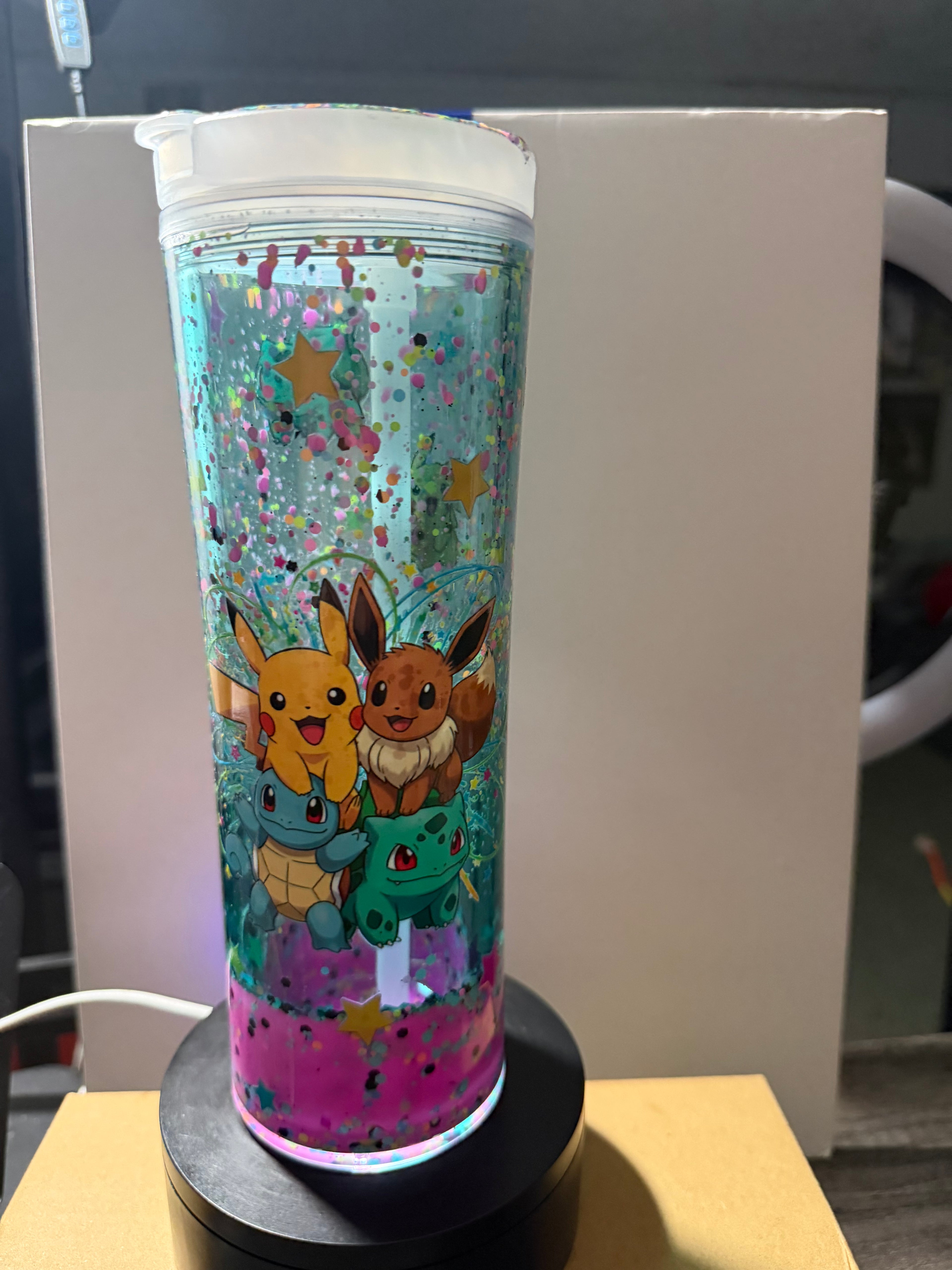 20OZ STRAIGHT ACRYLIC SIPPY CUP STYLE  - DUEL LAVA - POKEMON