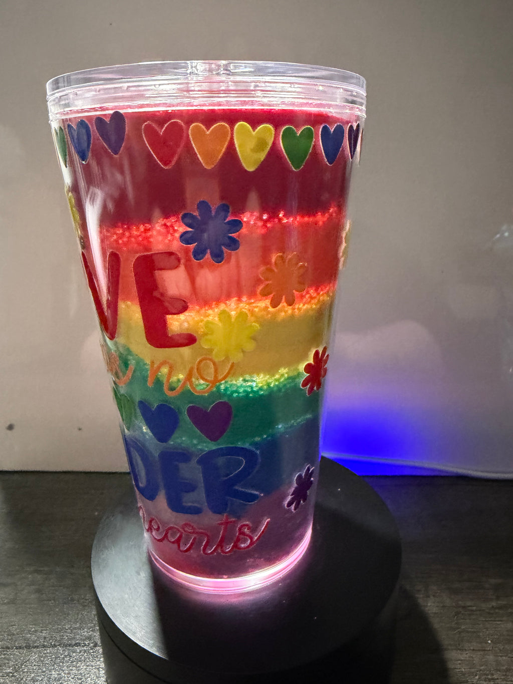16OZ TAPERED - SAND GEODE PRIDE CUP - WITH DECO LID