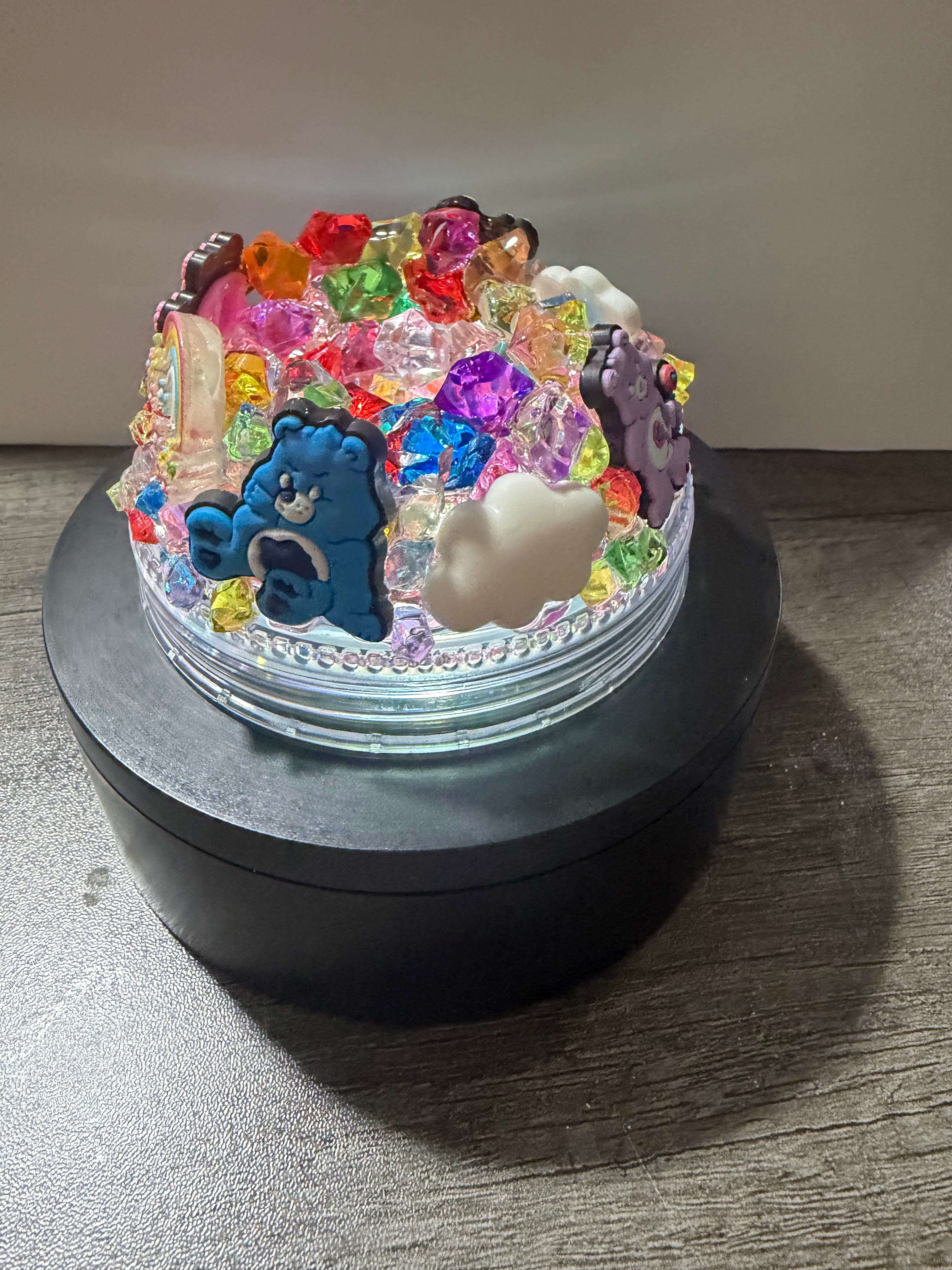 20OZ MASON ACRYLIC - CAREBEARS CLOUD CUP  - WITH DECO LID
