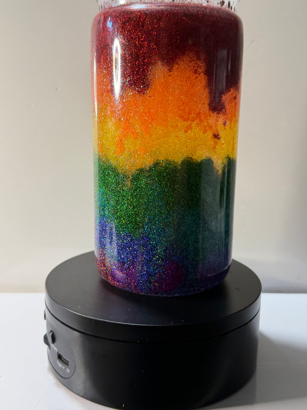 16oz LIBBY ACRYLIC - STACKED OMBRÉ RAINBOW SUSPENDED
